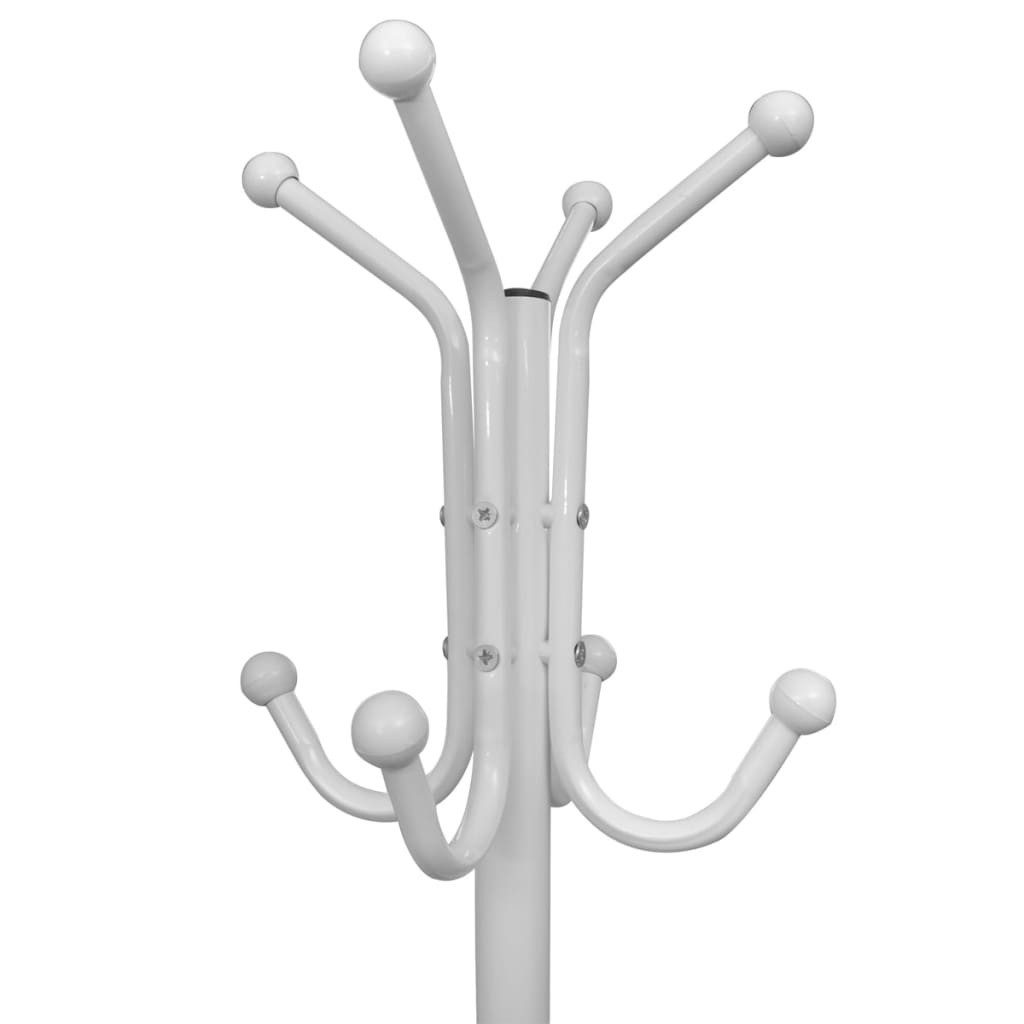 vidaXL Garderobenständer Weißer Metall Kleiderständer, (1 St), Kleiderständer Garderobe Standgarderobe Jackenständer Schirmständer – Bild 2 von 4