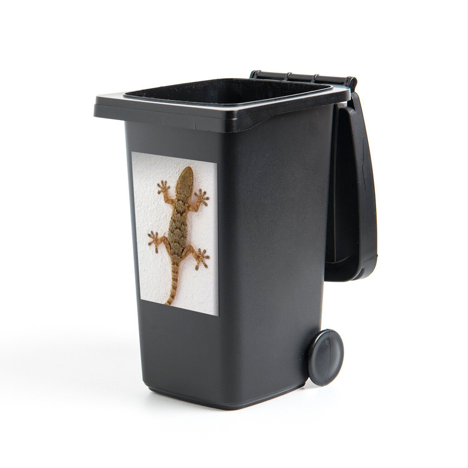 Mülleimer-aufkleber, Container, MuchoWow aus (1 Tarentola-Gecko Abfalbehälter Sticker, Wandsticker St), Mülltonne, Mallorca