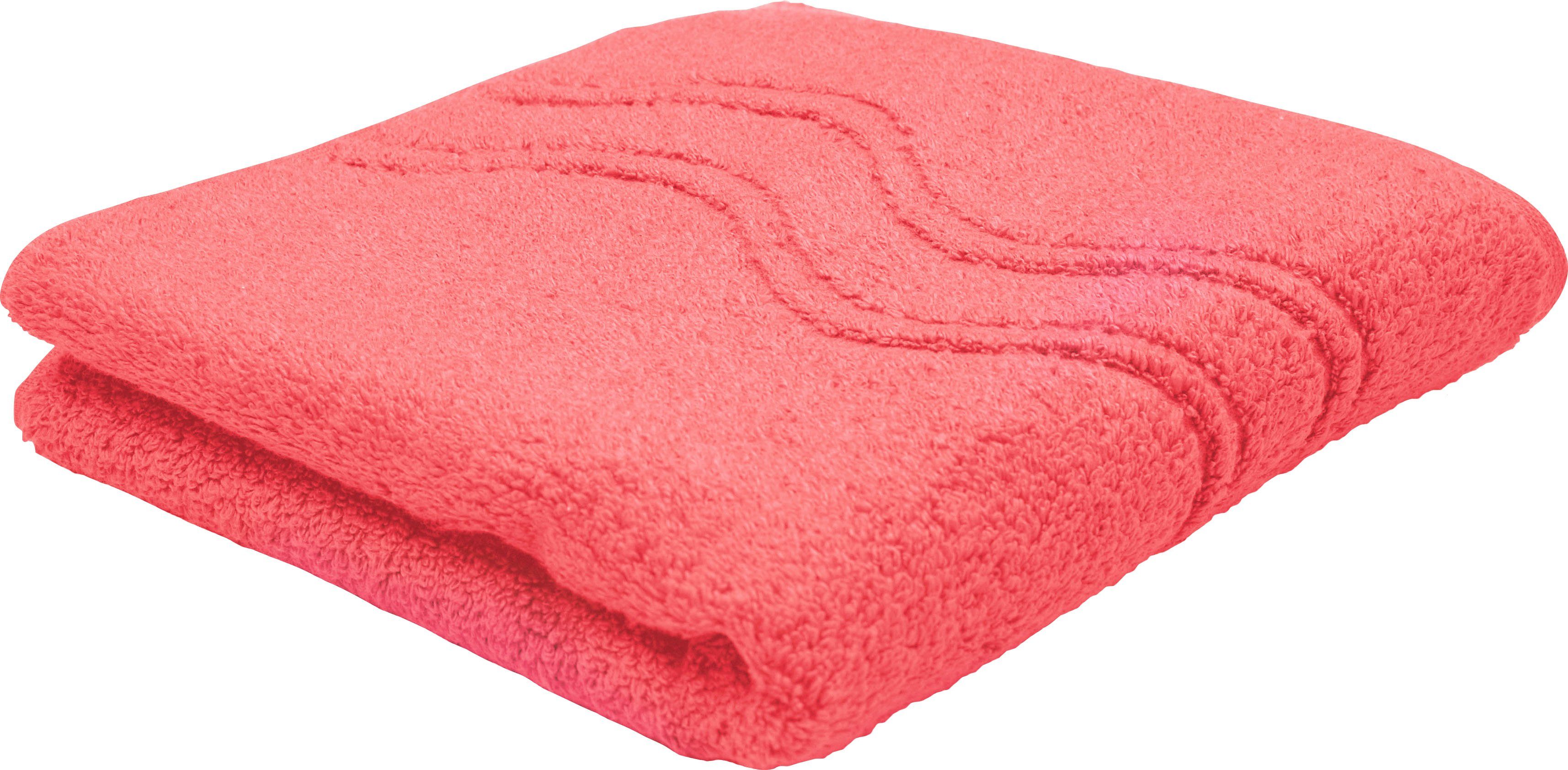 Duschtuch ROSS flamingo Wellen-Bordüre Cashmere feeling, (1-St), mit Frottier