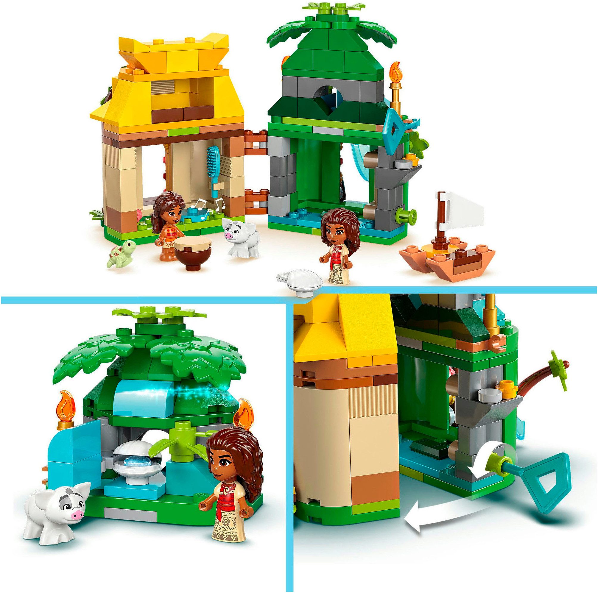 LEGO® Vaianas Inselspaß (43260), LEGO Disney Princess Konstruktionsspielsteine, (175 St), Made in Europe – Bild 4 von 5