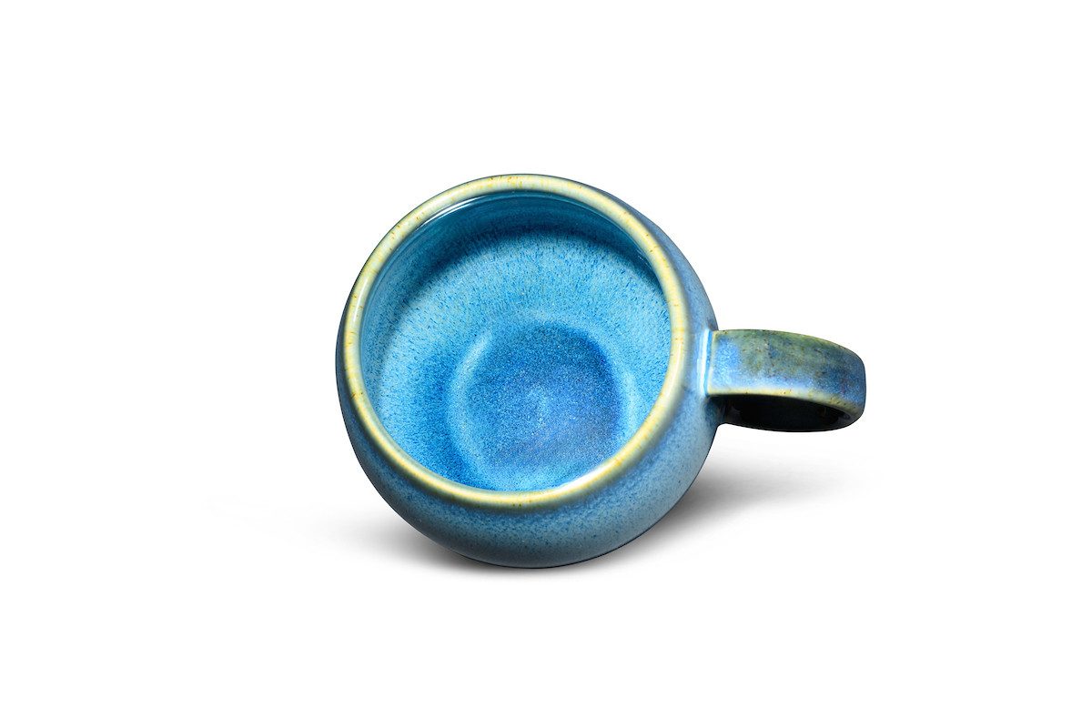 MAOCI teaware for your life Tasse Jumbotasse blau glänzend grau matt Keramik 0,5 L, 1-tlg.