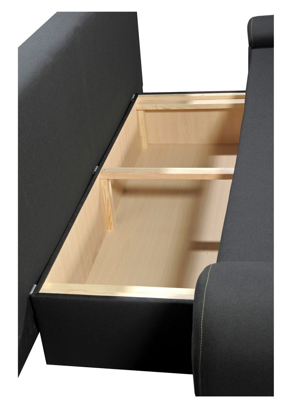 Fun Möbel Schlafsofa Sofa Designersofa inkl. Schlaffunktion, 3 Bettkasten Rückenkissen, MIKA Sand-Braun mit mit 3-Sitzer