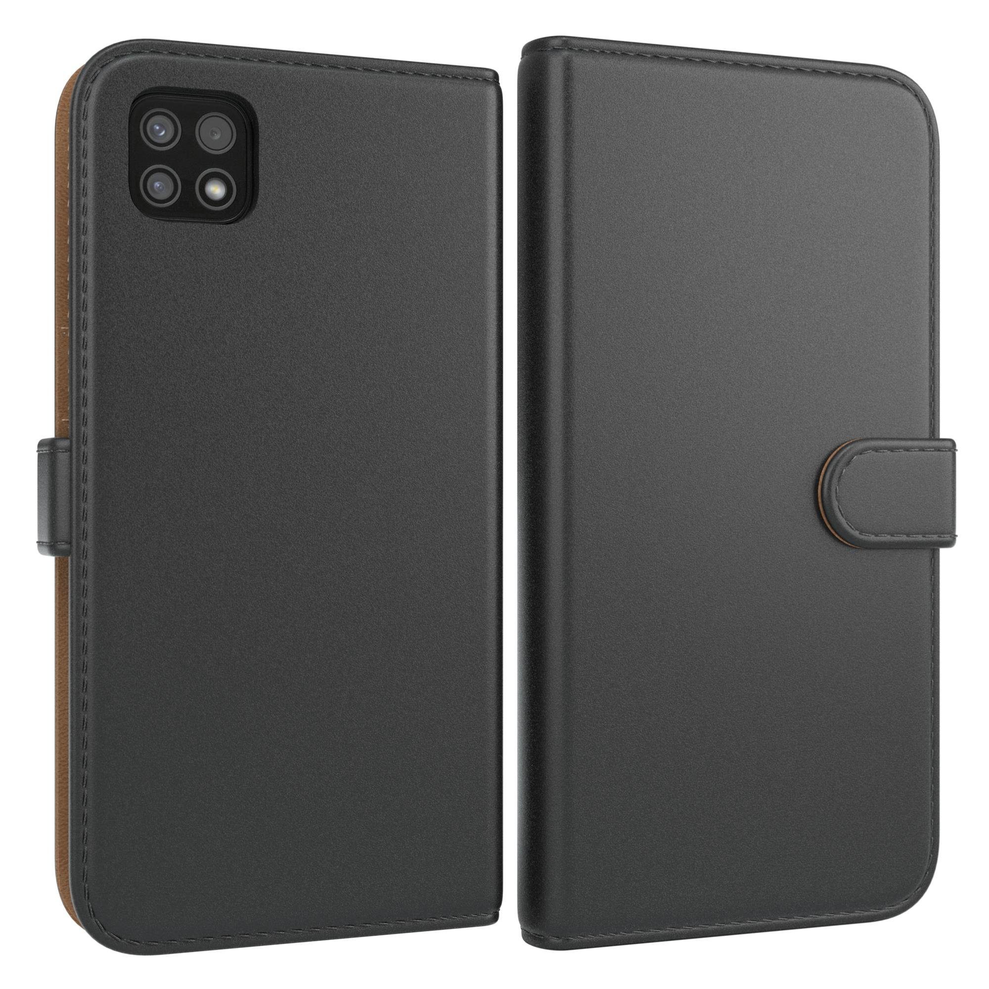 EAZY CASE Handyhülle Uni Bookstyle für Samsung Galaxy A22 5G 6,6 Zoll, Schutzhülle mit Standfunktion Kartenfach Handytasche aufklappbar Etui