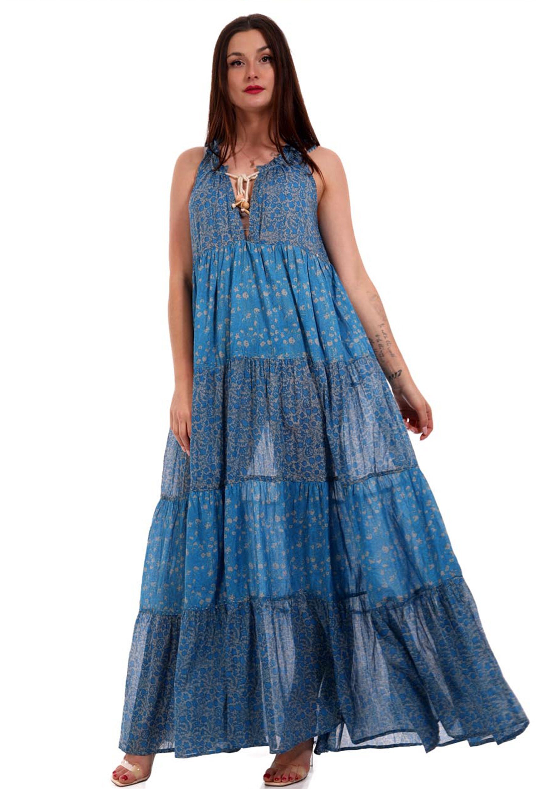 YC Fashion & Style Maxikleid »Damen Bohemian Hippie Kleid Maxikleid«  (1-tlg) mit Volant online kaufen | OTTO
