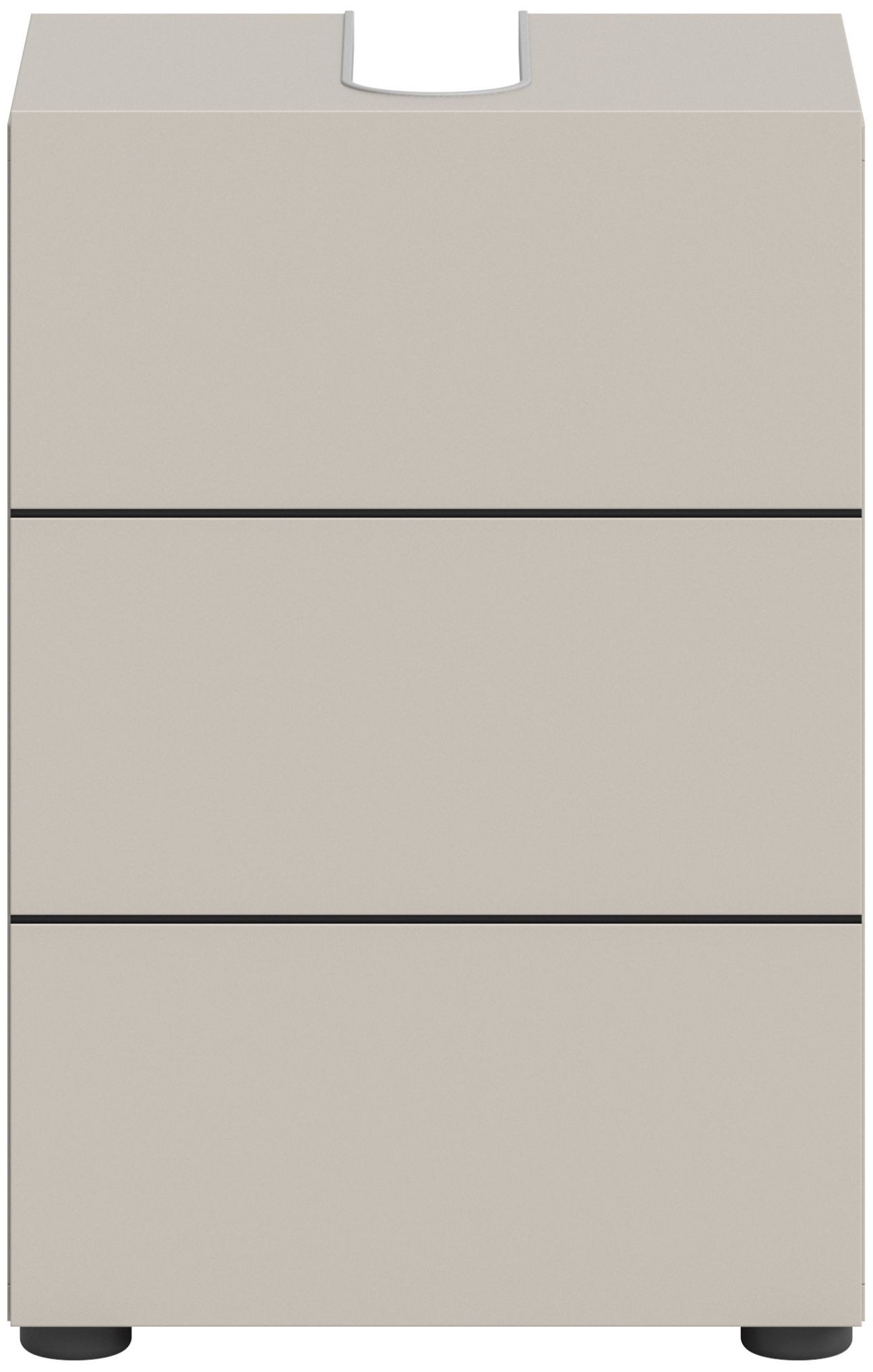 xonox.home Waschbeckenschrank Vira in Kaschmir Nachbildung und schwarz B/H/ günstig online kaufen