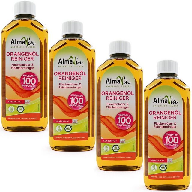 Almawin Orangenöl-Reiniger Konzentrat 4x 500 ml Set Allzweckreiniger