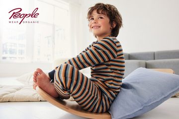 People Wear Organic Pyjama für Jungen, Langarm Frottèe Schlafanzug Bio Baumwolle