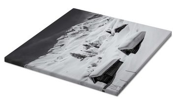 Posterlounge Leinwandbild Christian Müringer, Verschneite Hütten auf der Seiser Alm, Südtirol, Fotografie