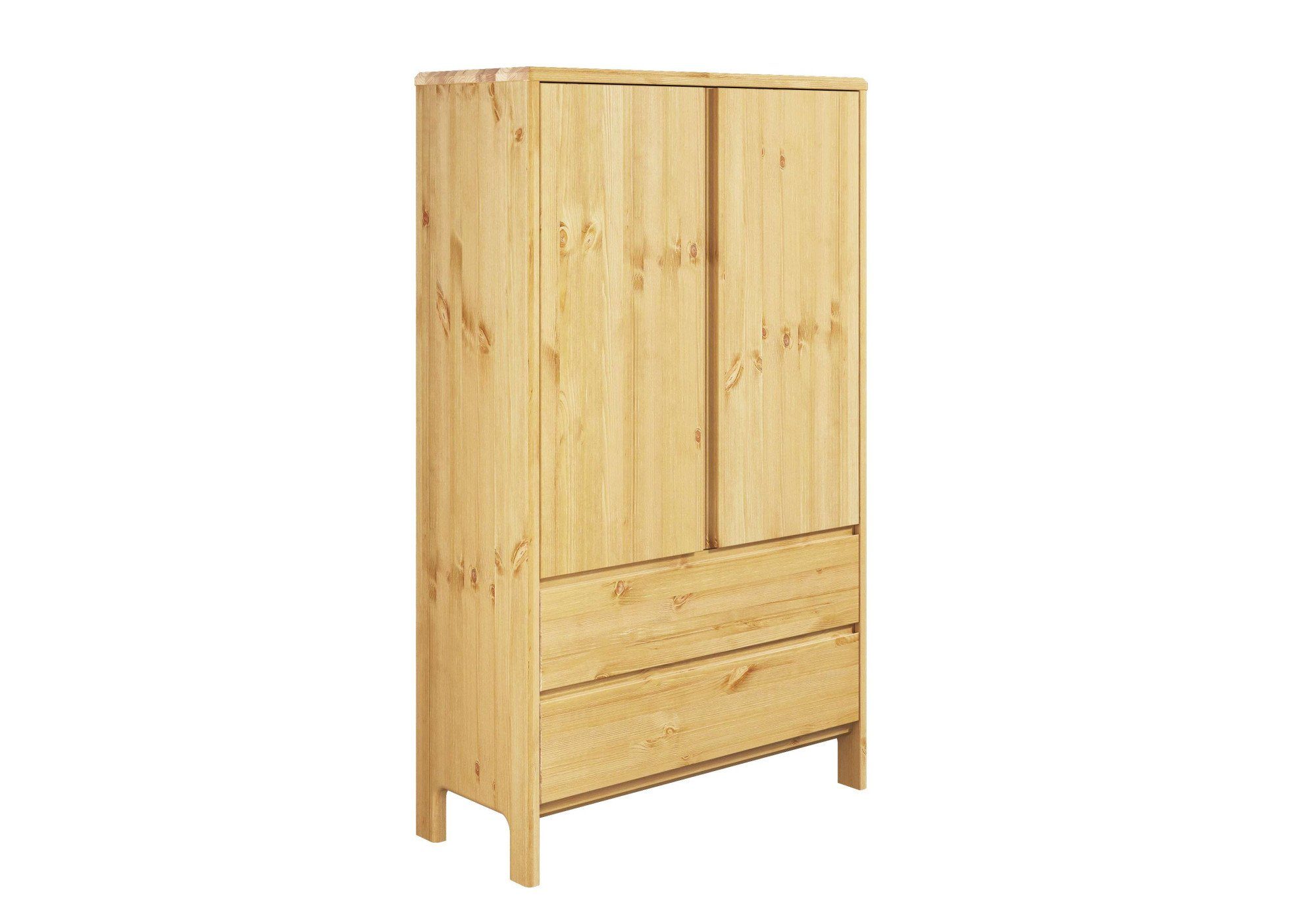 Home affaire Wäscheschrank Luven (B/H/T ca. 98/137/34) aus massiver Kiefer, Höhe 137 cm, mit 2 Schubladen und 2 Türen