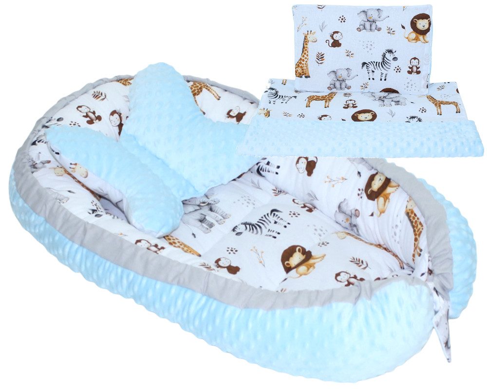 Primawela Bettnestchen Baby MINKY Nestchen Kokon Kuschelnest Kissen Decke Schmetterlingkissen