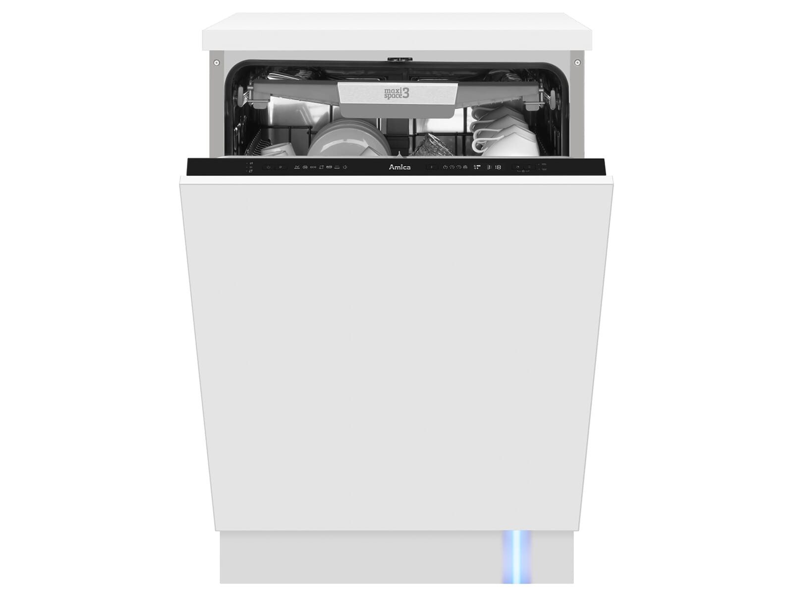 Amica vollintegrierbarer Geschirrspüler 1193810, 9.8 l, 14 Maßgedecke, OpenDry autom. Türöffnung