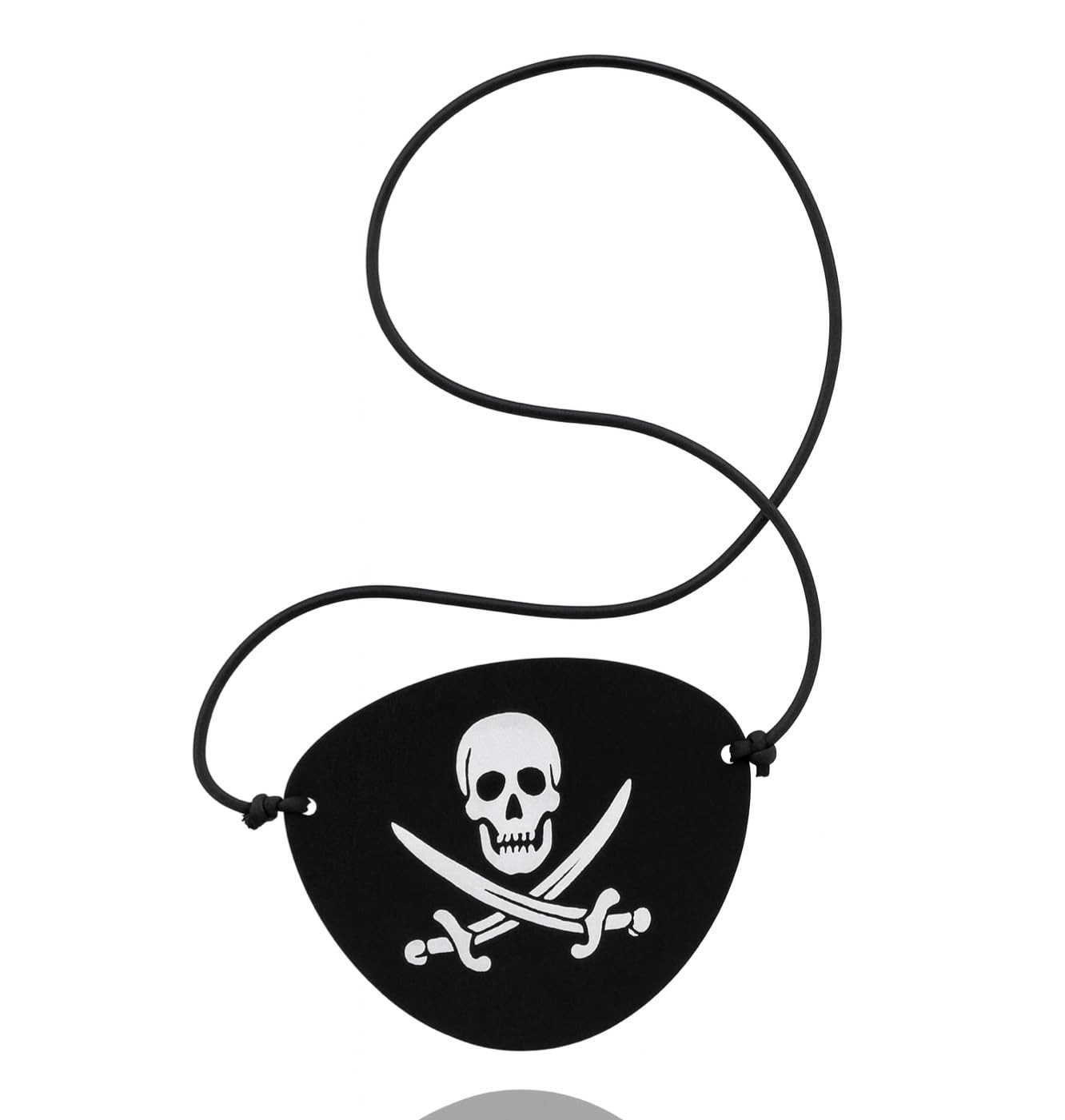 Kostümheld® Piraten-Kostüm 1x Piratenklappe Augenklappe - Kinder Pirat Kostüm Fasching & Karneval