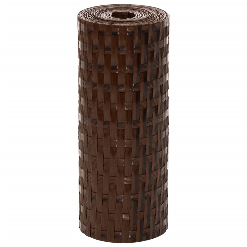 vidaXL Gartenzaun Balkon-Sichtschutze 10 Stk. Braun Schwarz 255x19 cm Poly Rattan, (10-St)