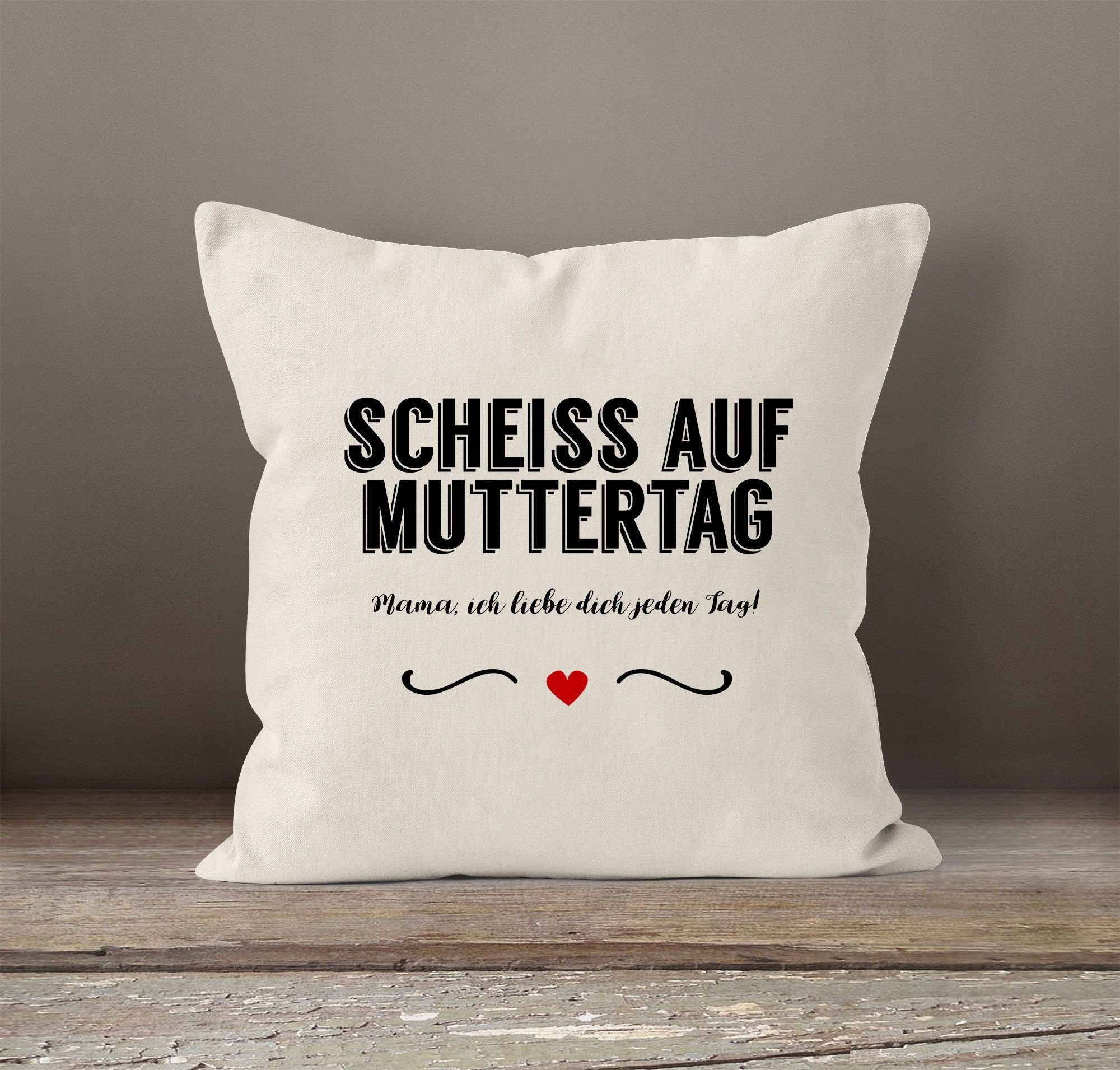 MoonWorks Dekokissen Kissen-Bezug Scheiß auf Muttertag günstig online kaufen