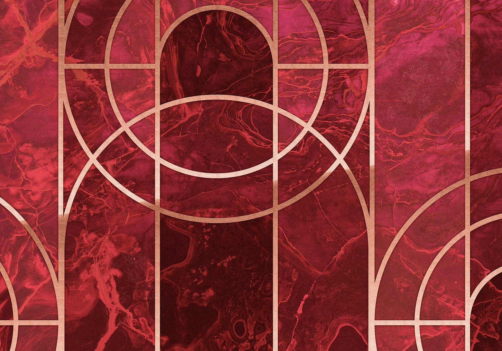 Komar Vliestapete Digitaldruck Vlies - Pompeux - Größe 400 x 280 cm, glatt, bedruckt, Wohnzimmer, Schlafzimmer