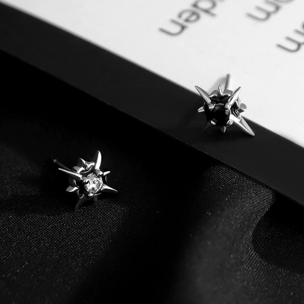 POCHUMIDUU Mädchen Sterling Ohrringe Diamanten), Für weiß Frauen und Paar mit Ohrhänger Polaris-Ohrringe (2-tlg., Silber