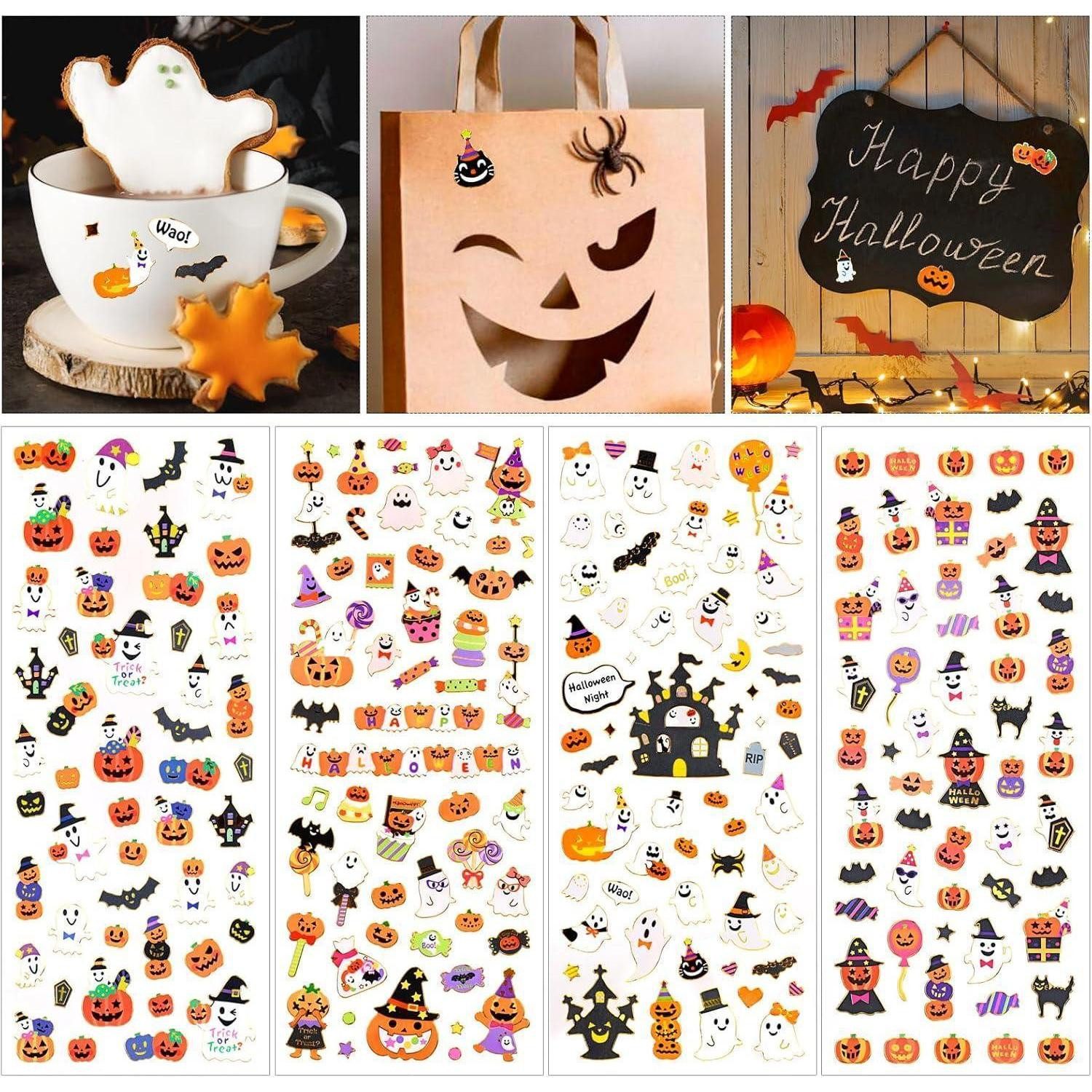 LuxusKollektion Aufkleber Halloween Aufkleber Sticker Scrapbook Fledermaus Kürbis Ghost Kinder
