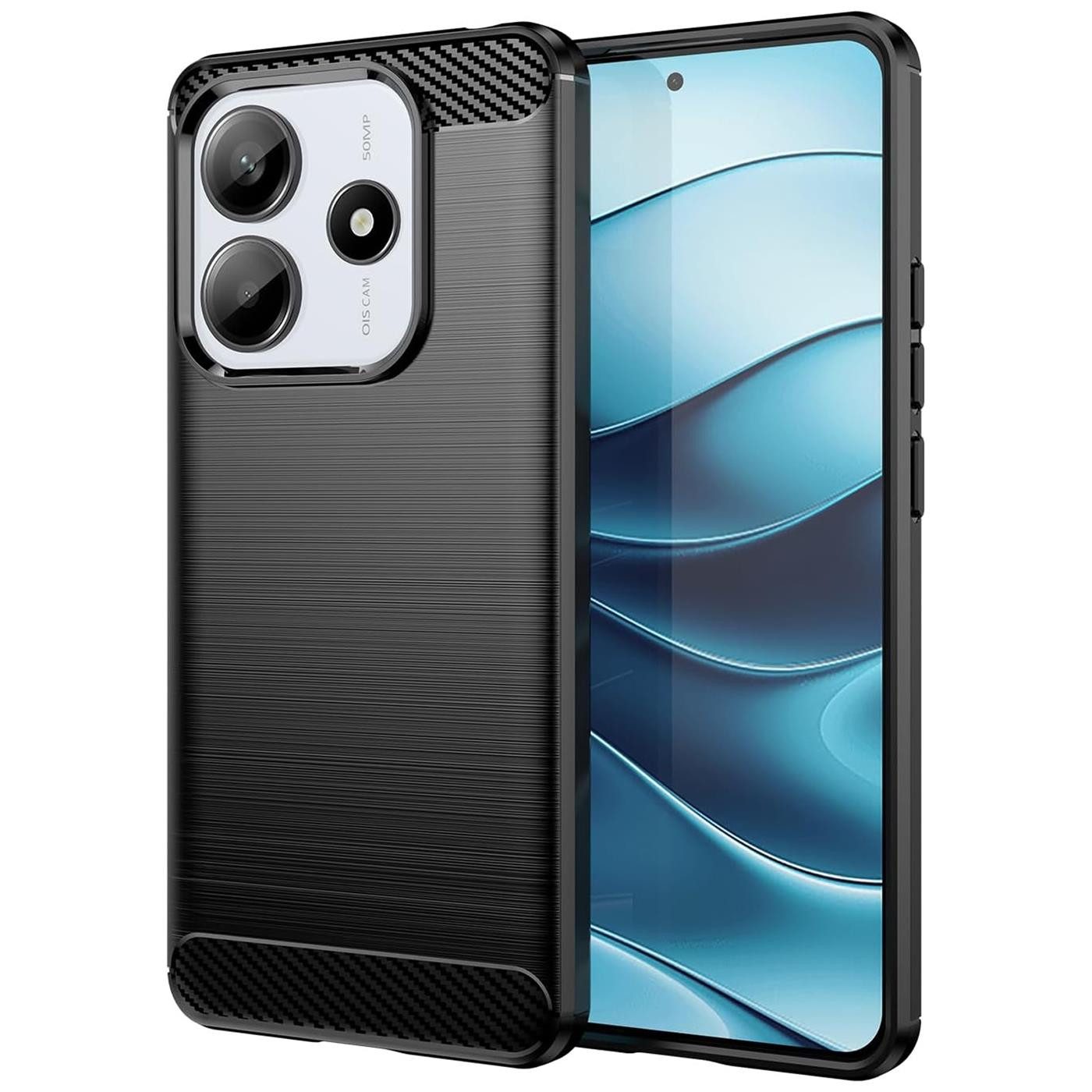 CoolGadget Handyhülle Carbon Handy Hülle für Xiaomi Redmi Note 14 5G 6,67 Zoll, robuste Telefonhülle Case Schutzhülle für Redmi Note 14 5G Hülle
