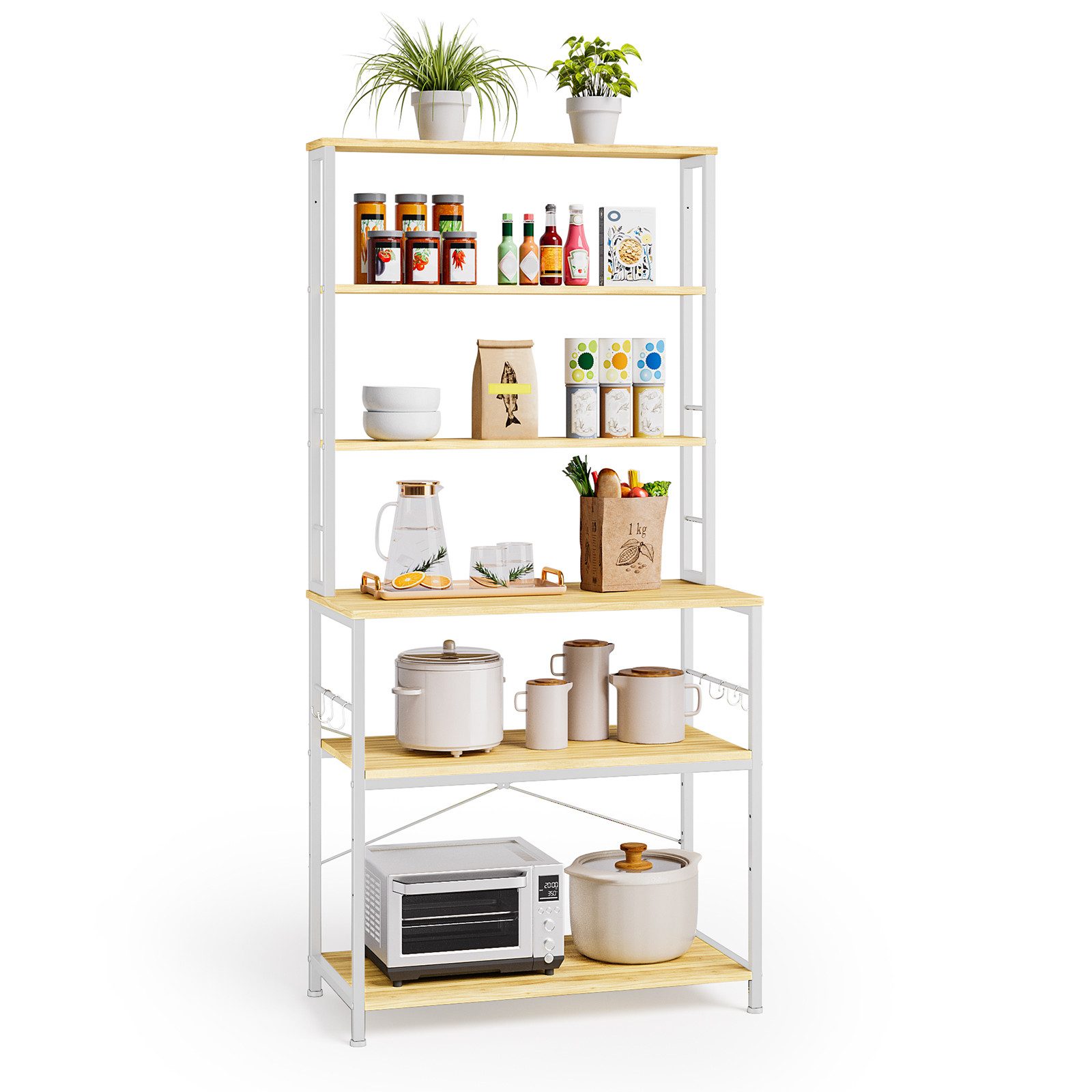 Bealife Standregal Küchenregal, Standregal mit 6 günstig online kaufen