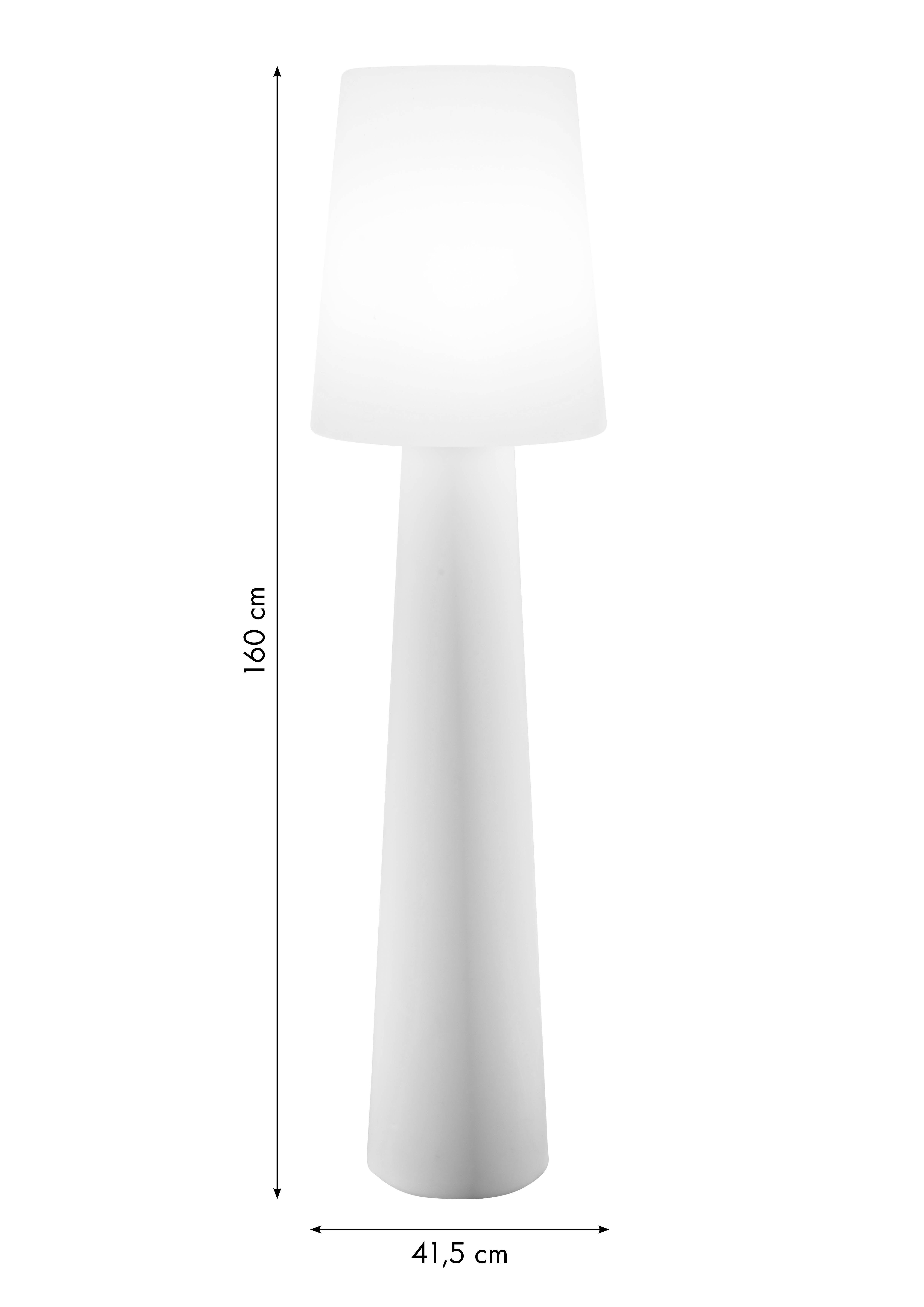 8 seasons design LED Stehlampe Shining No. 1, Dekolampe für außen (Garten, Terrasse, Balkon), LED wechselbar, E27-Fassung, warmweißes Licht, 160cm, große Stehleuchte - robust & langlebig