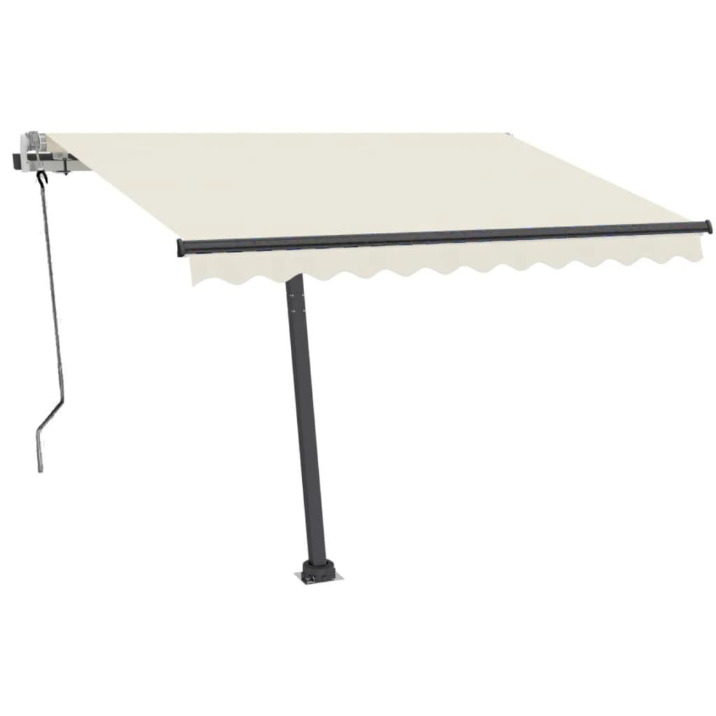 Thumbnail - vidaXL Markise Standmarkise Manuell Einziehbar 350x250 cm Creme (1-St)