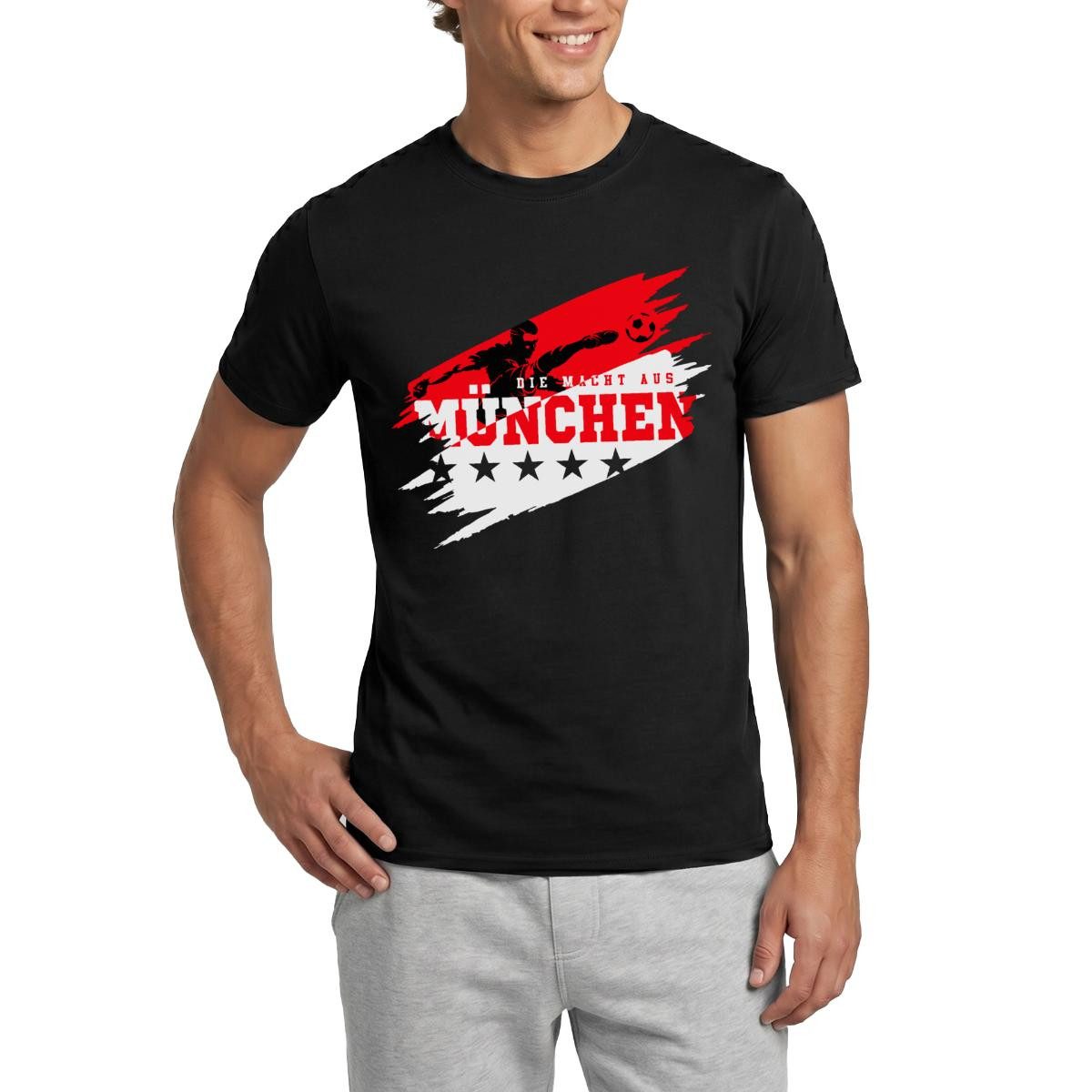 Spreadshirt T-Shirt Die Macht Aus München Ultra Fußball Fan Männer T-Shirt (1-tlg)