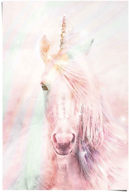Reinders! Poster »Poster Magisches Einhorn Farbenfroh - Fantasie - Pferd«, Einhorn (1 Stück)-Otto