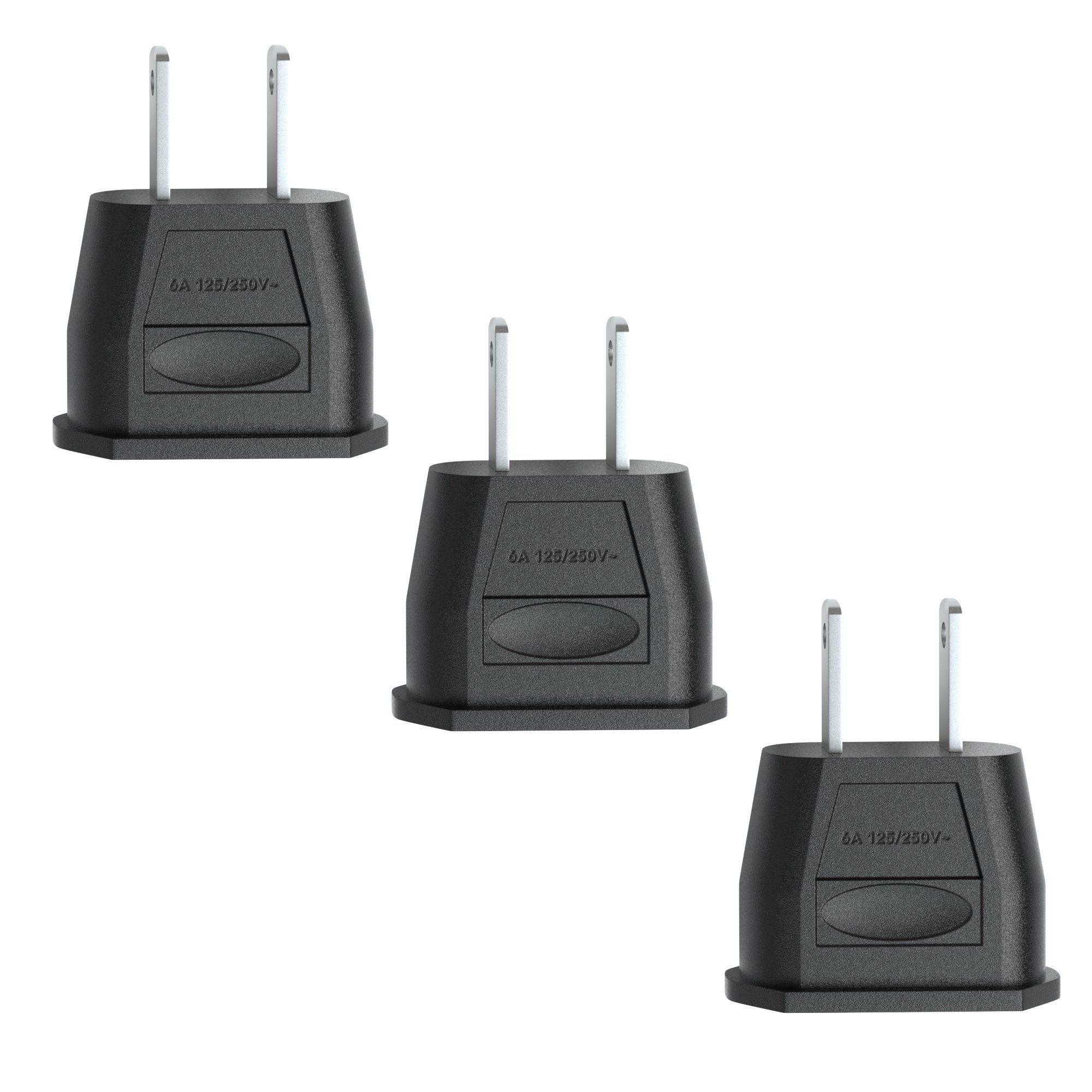 EAZY CASE 3x Travel Adapter USA Reiseadapter Stromstecker Stromadapter Typ A zu 2 Pin Steckdose, 3er Reisestecker Set Stromadapter DE Amerika 2 Pin Steckdose Sc – Bild 2 von 5