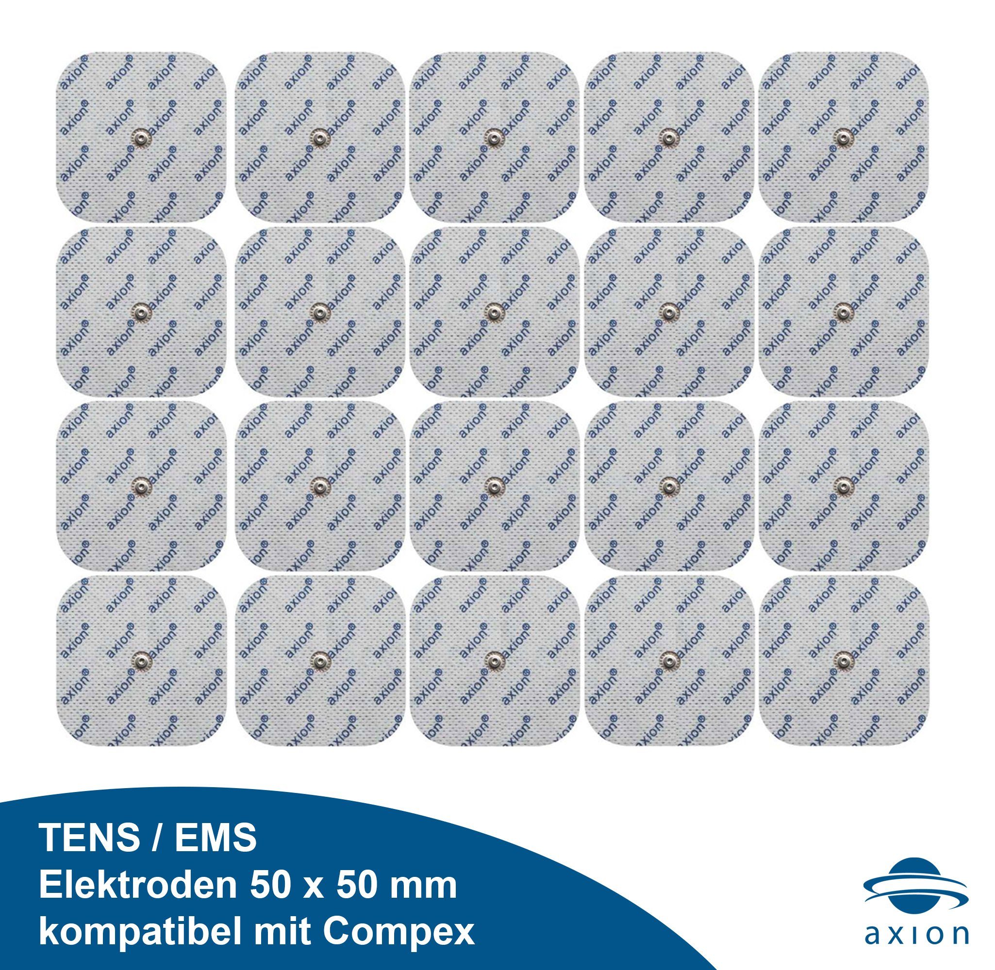 Axion Elektrodenpads »TENS EMS selbstklebende GEL Elektroden 50 x 50 mm,  kompatibel mit Compex«, Sparset 20 St.,3.75mm Druckknopfanschluss online  kaufen | OTTO