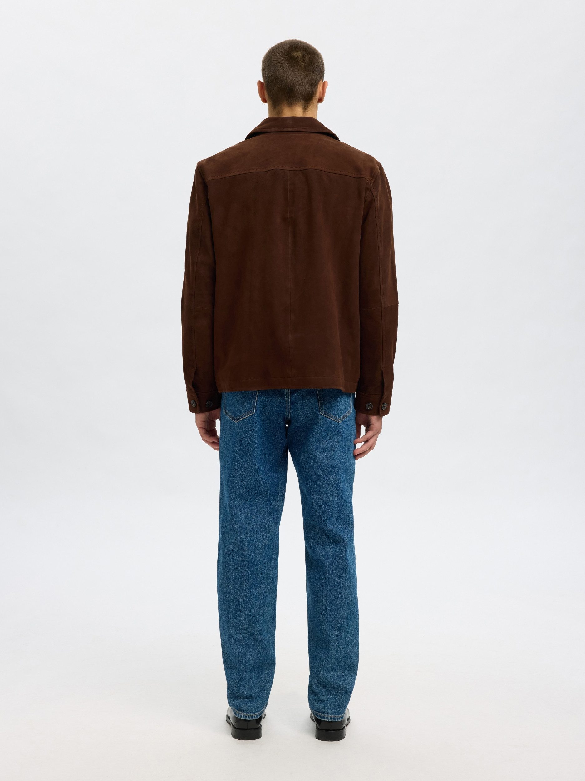 SELECTED HOMME Outdoorjacke SLHTHOM SUEDE OVERSHIRT NOOS