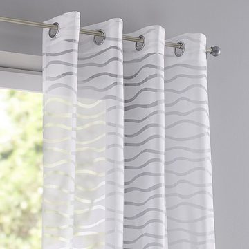 Vorhang Enya, Kutti, Ösen (1 St), halbtransparent, Ausbrenner, modernes Design