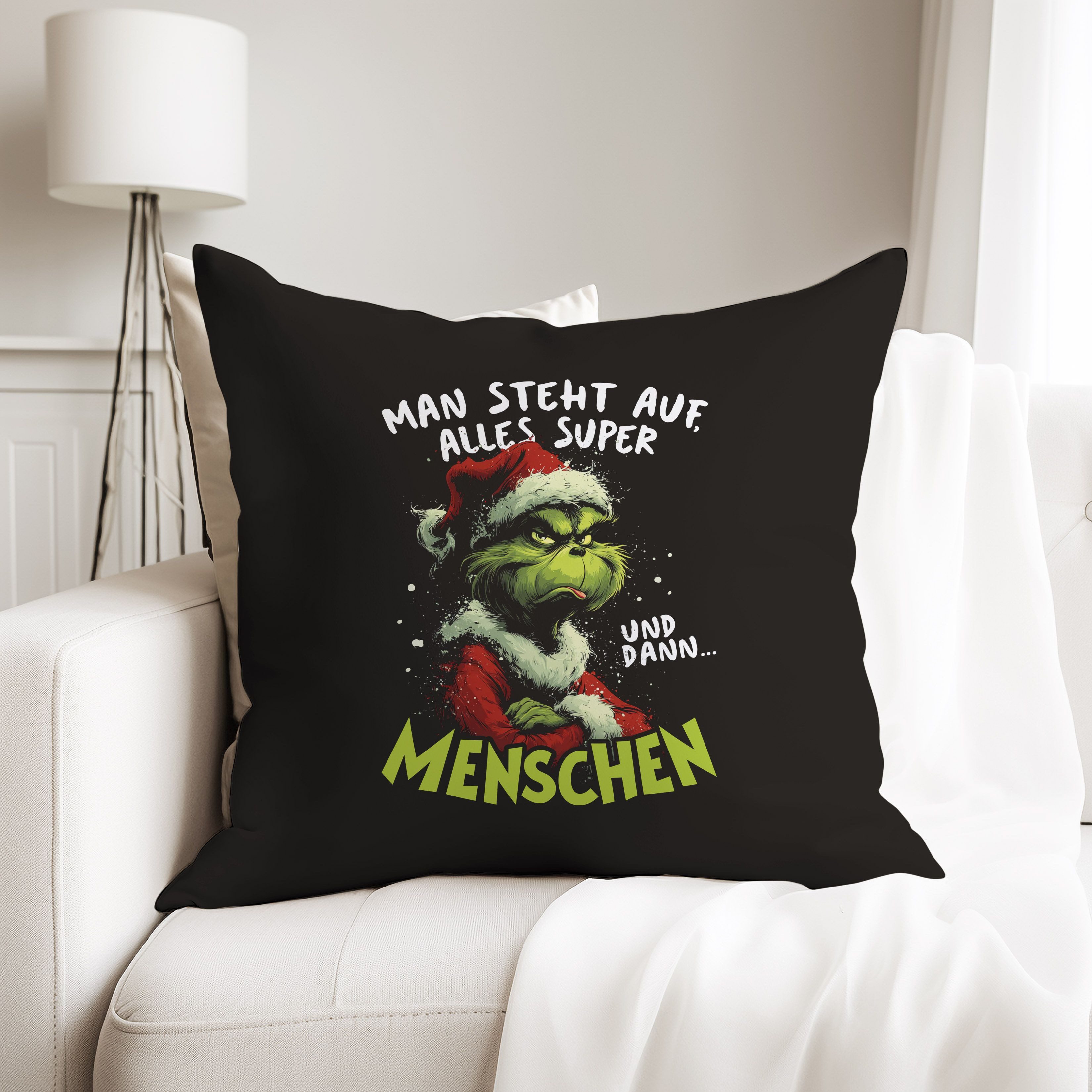 MoonWorks Dekokissen Kissenbezug Weihnachten Anti XMAS Deko Spruch Weihnach günstig online kaufen