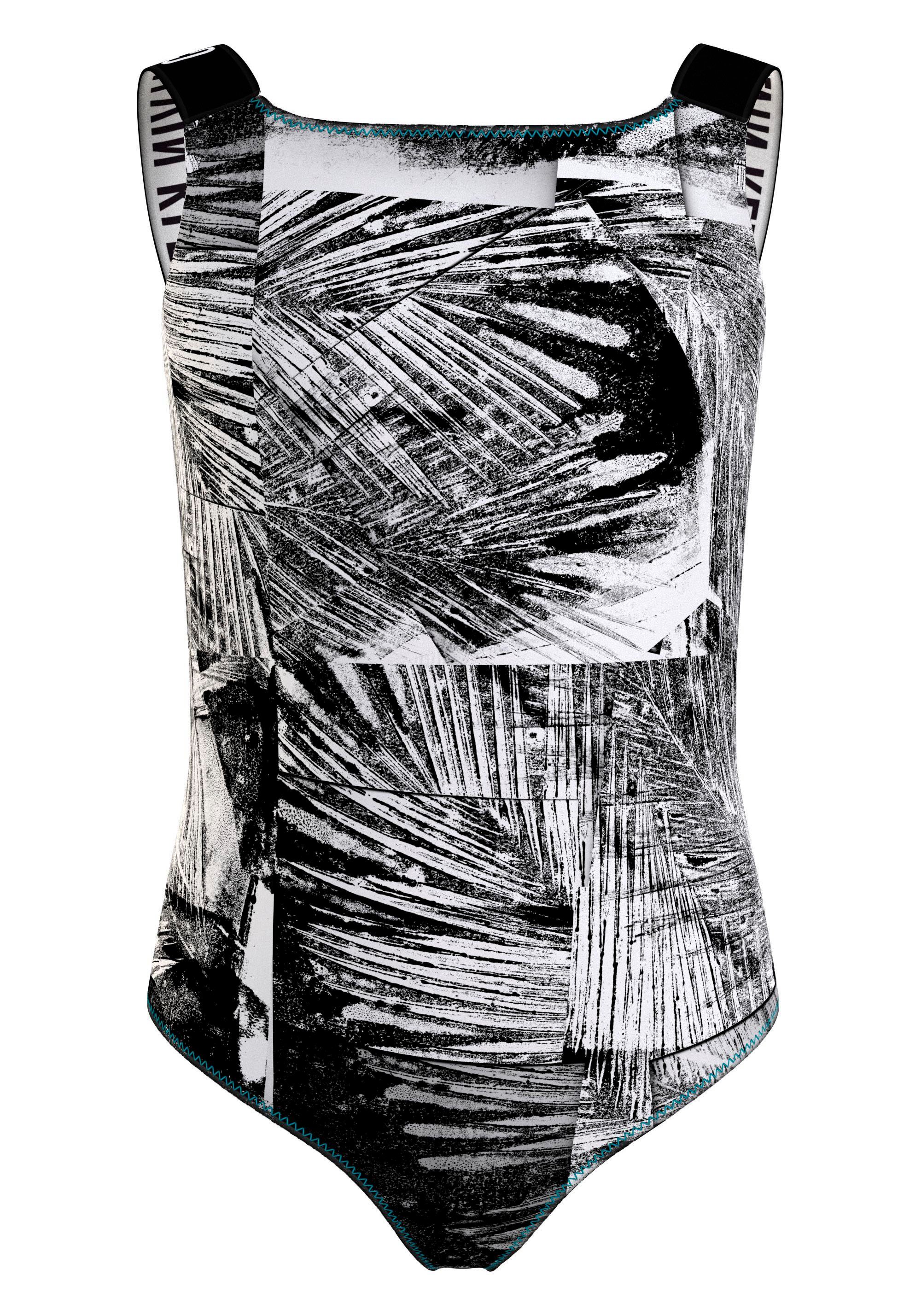 Calvin Klein Swimwear Badeanzug SWIMSUIT-PRINT in gemusteter Optik