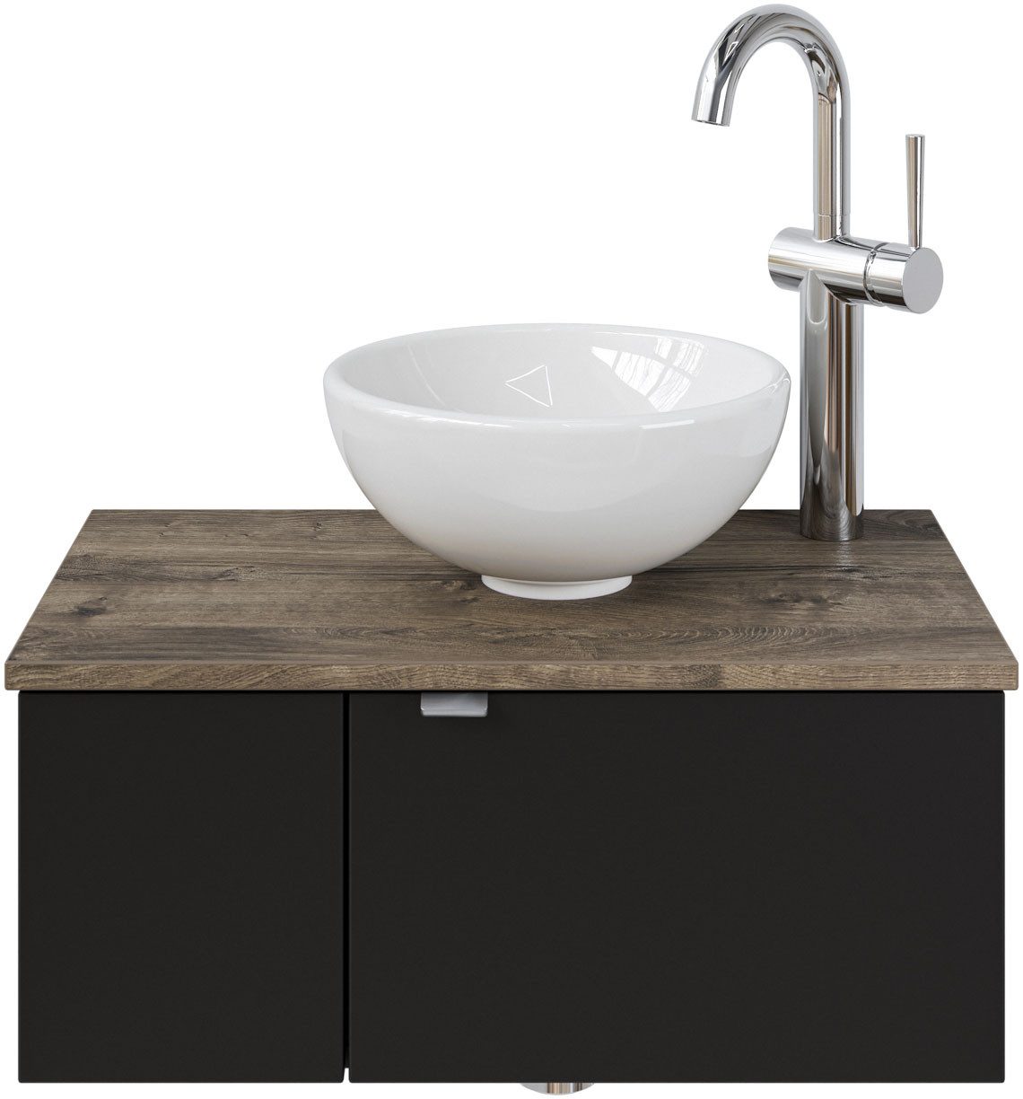 Saphir Waschtisch "Serie 6915 Waschschale mit Unterschrank für Gästebad, Gä günstig online kaufen