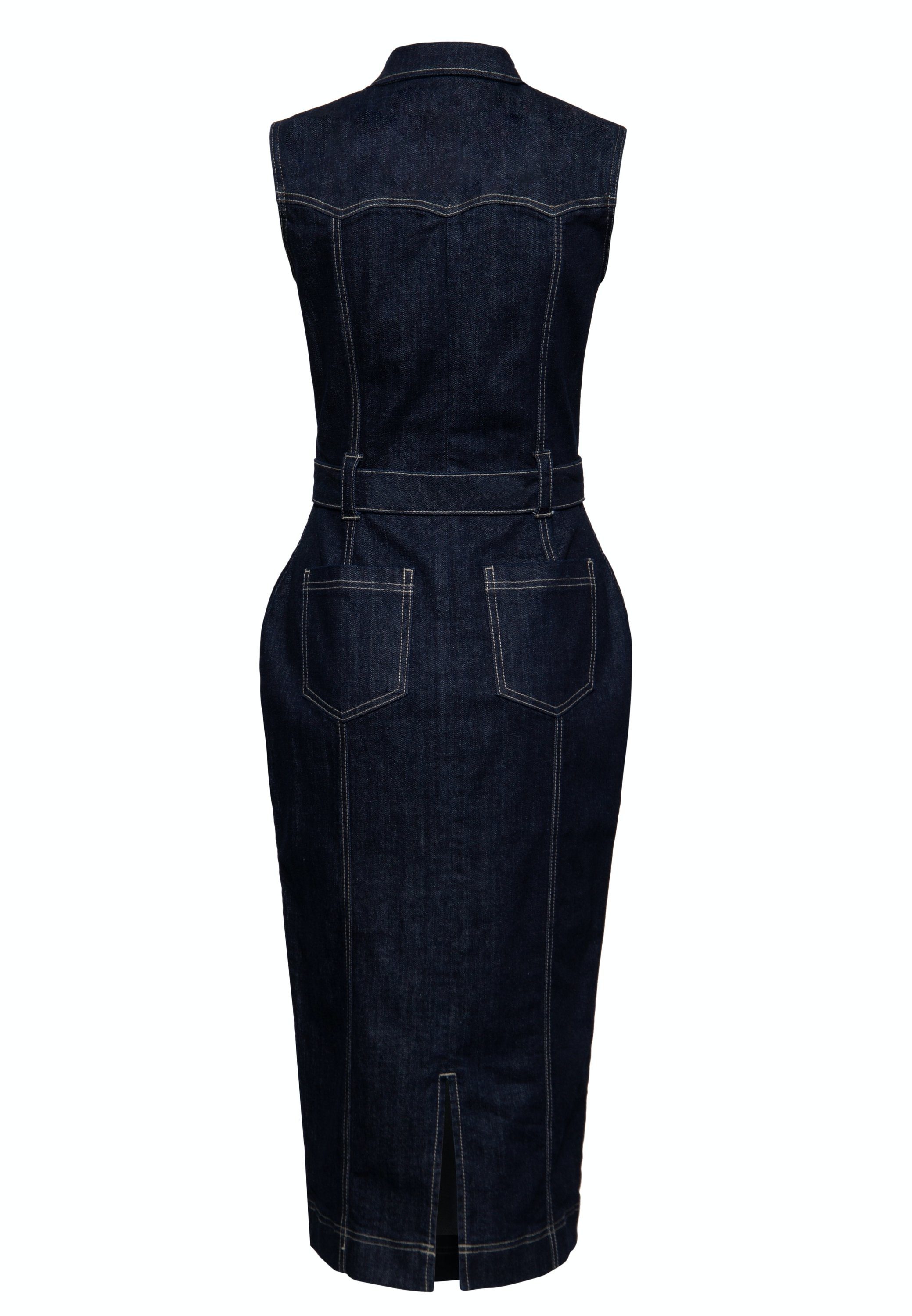 Damen Kleider QueenKerosin Jeanskleid im 50s Style