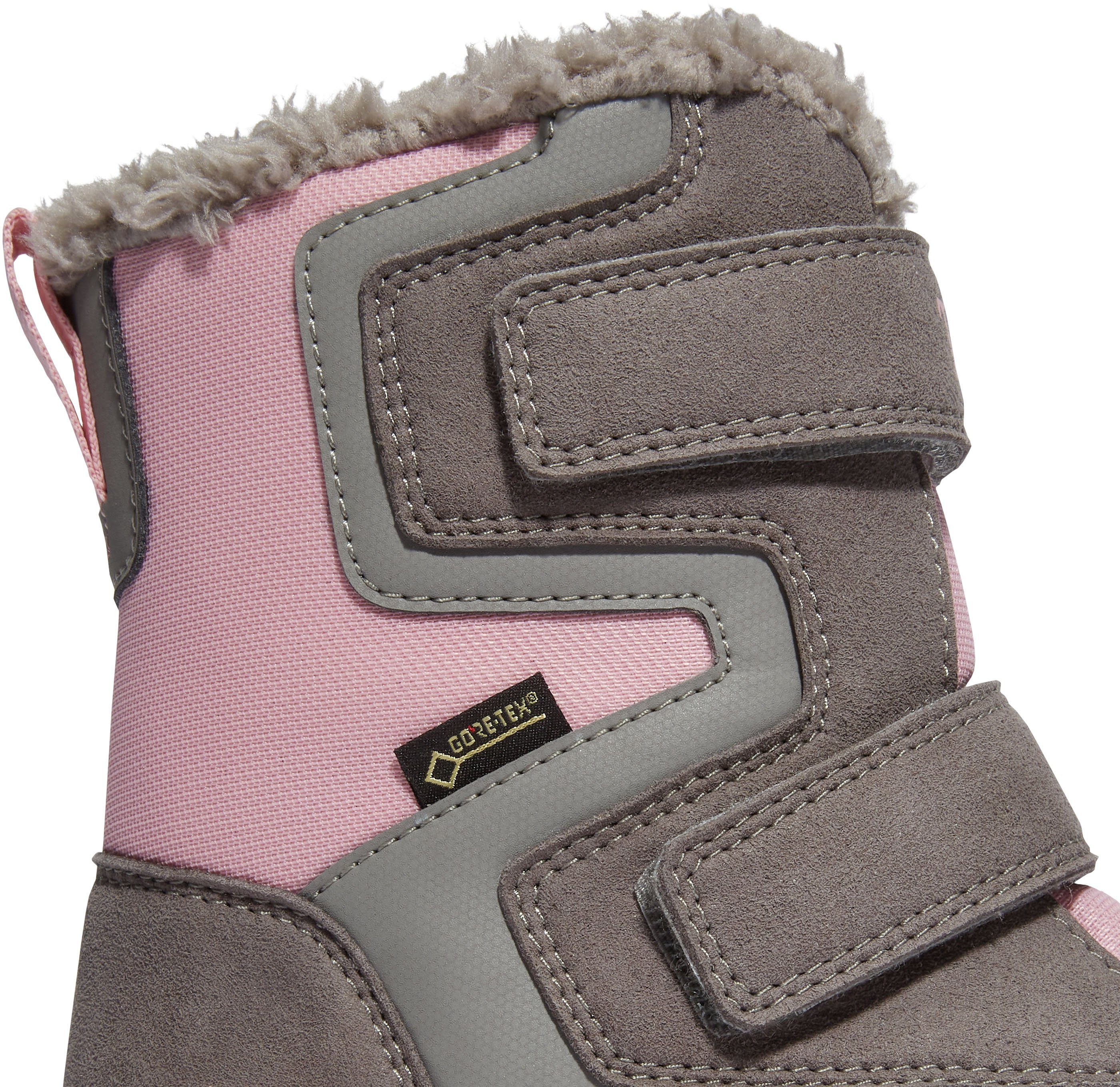 2-Strap Timberland grau-rosa Winterboots wasserdicht mit Chillberg Klettverschluss Gore-Tex