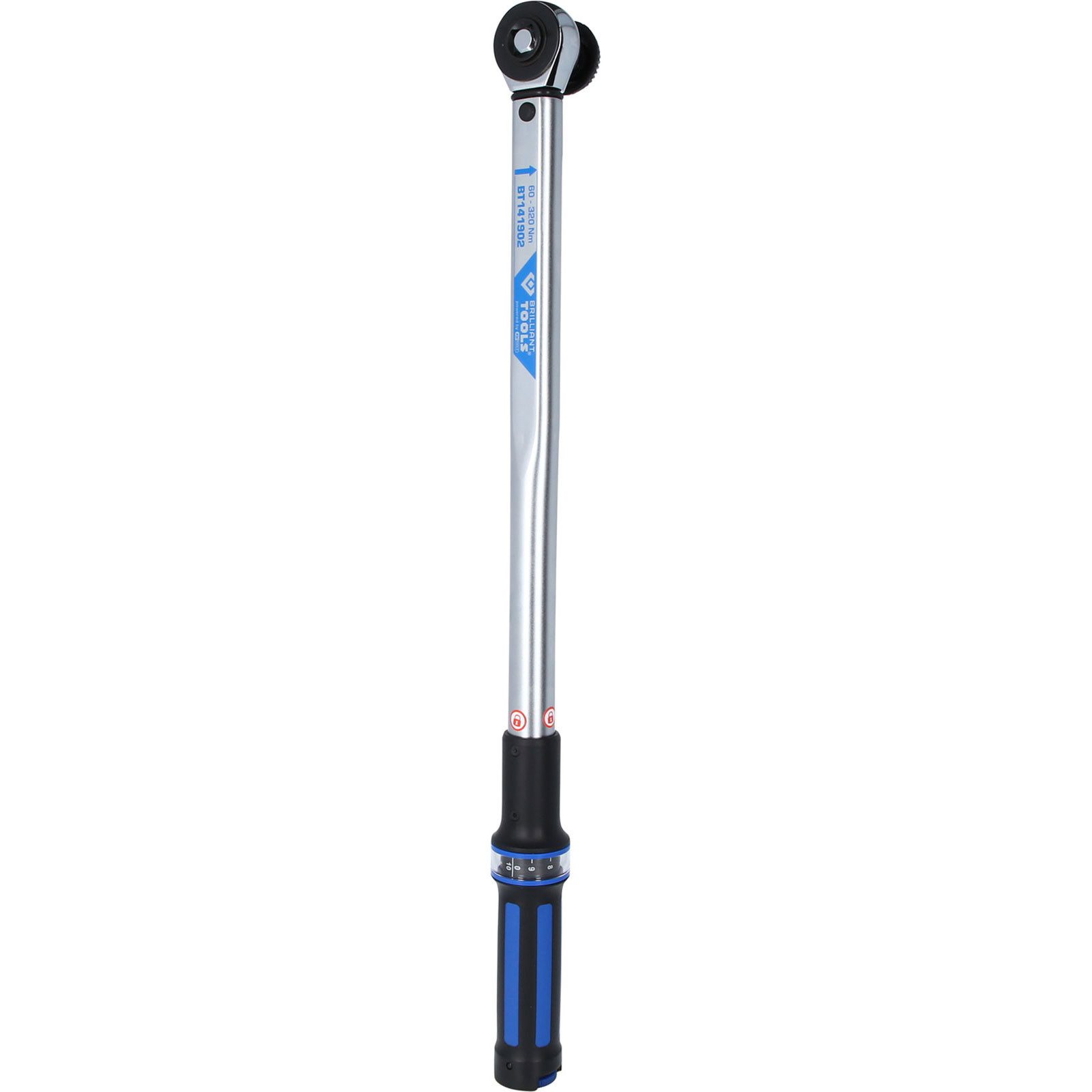 Brilliant Tools Drehmomentschlüssel BRILLIANT TOOLS 1/2" Drehmomentschlüssel mit Drehknopf-Umste...