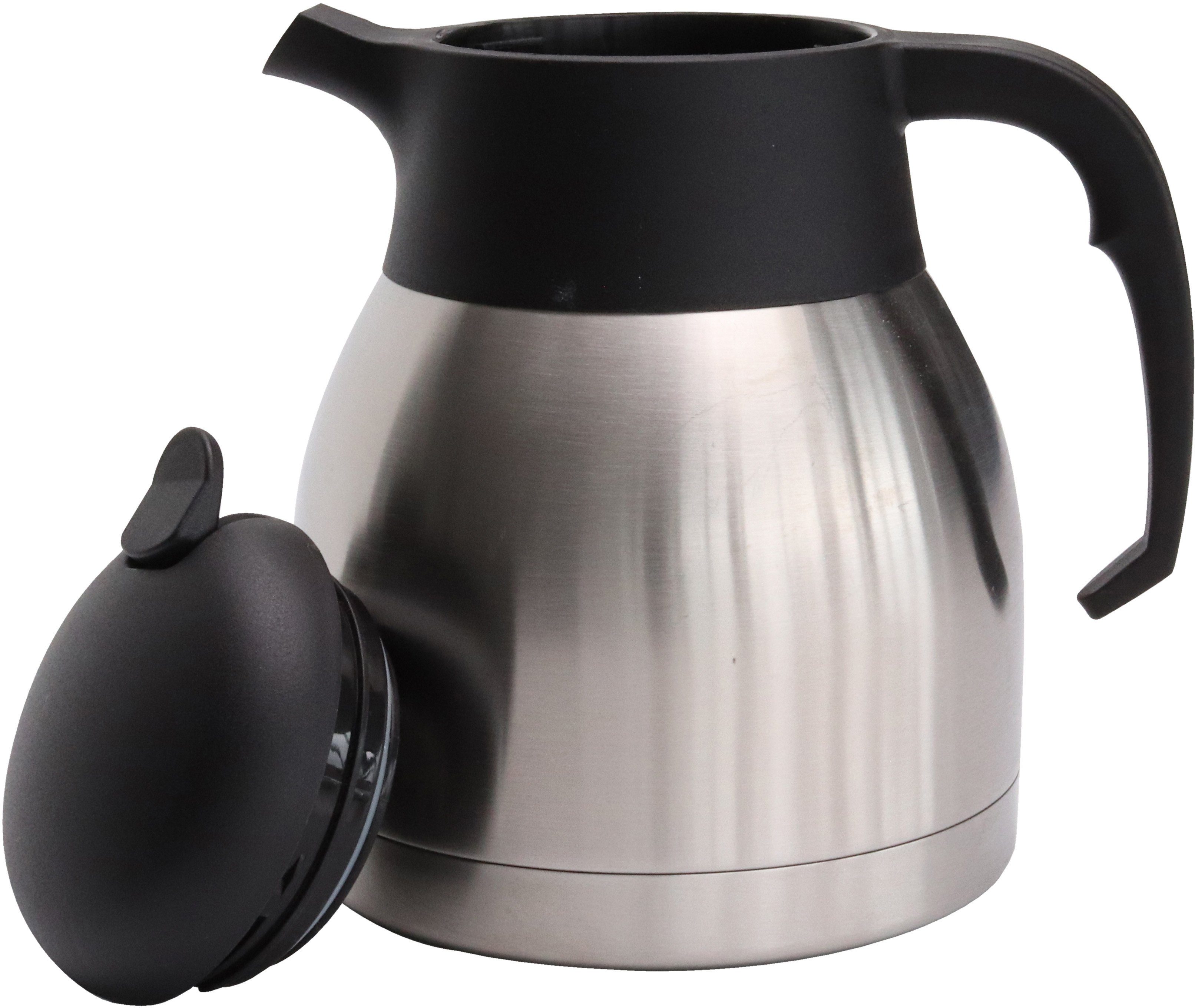 APS Isolierkanne Classic, 1 l, Einhandautomatik, doppelwandiger Edelstahl