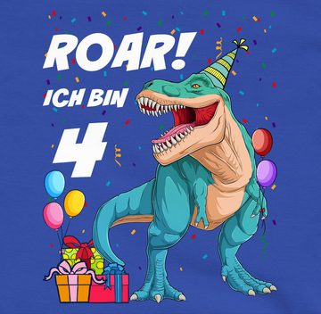 Shirtracer Sweatshirt Ich bin 4 Jahre - T-Rex Dinosaurier Dino 4. Geburtstag