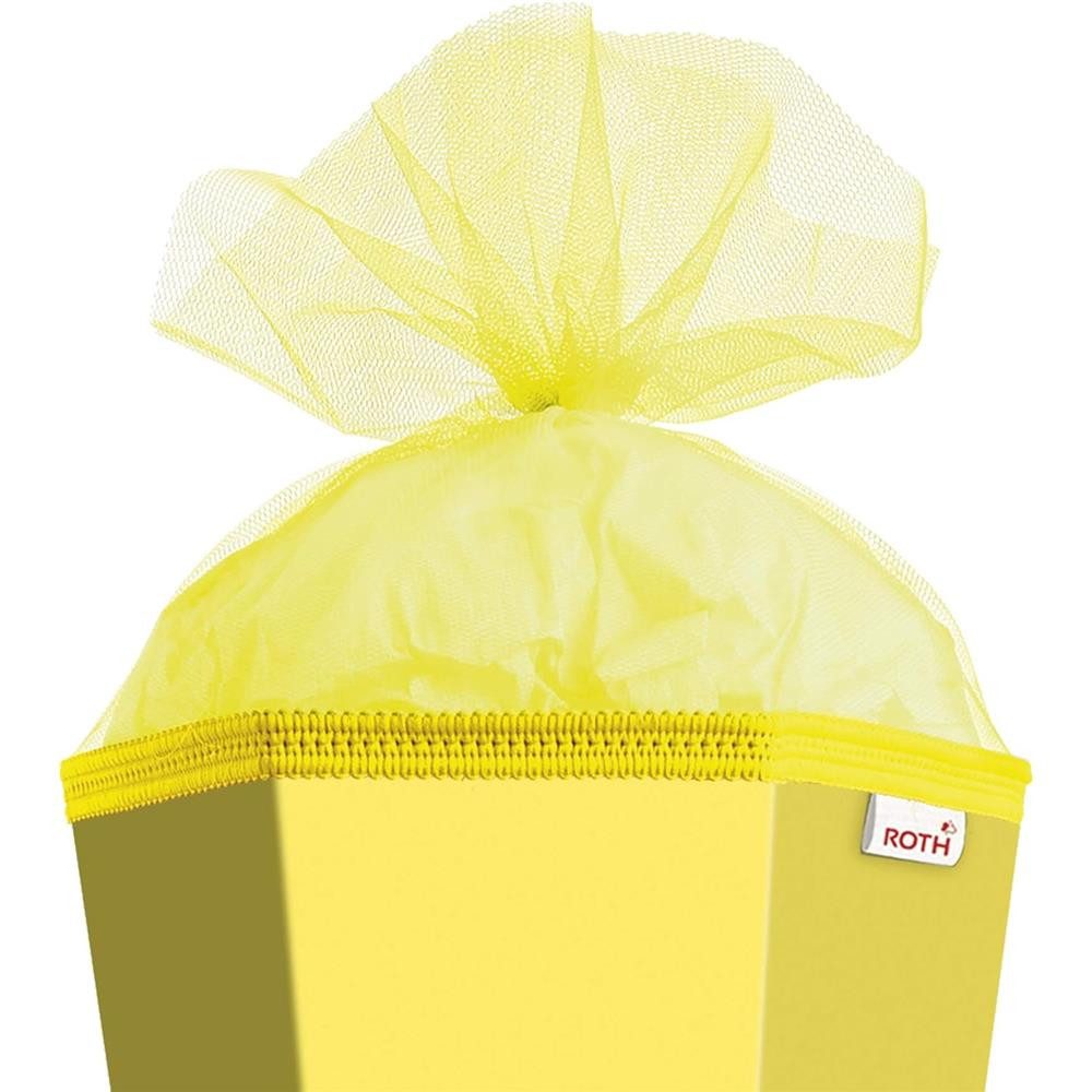 Roth Schultüte Basteltüte zitronengelb, Basteltüte/85 cm eckig zitronengelb, Tüllverschluss,Zuckertüte