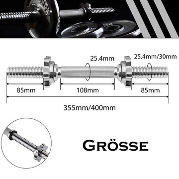 Croch Kurzhantelstange Hantelstange, Eisen, (Set, 2-tlg., einzeln oder 2er Set 35.5cm oder 40cm), Ø 25.4mm 30mm einzeln oder 2er Set mit Sternverschlüssen