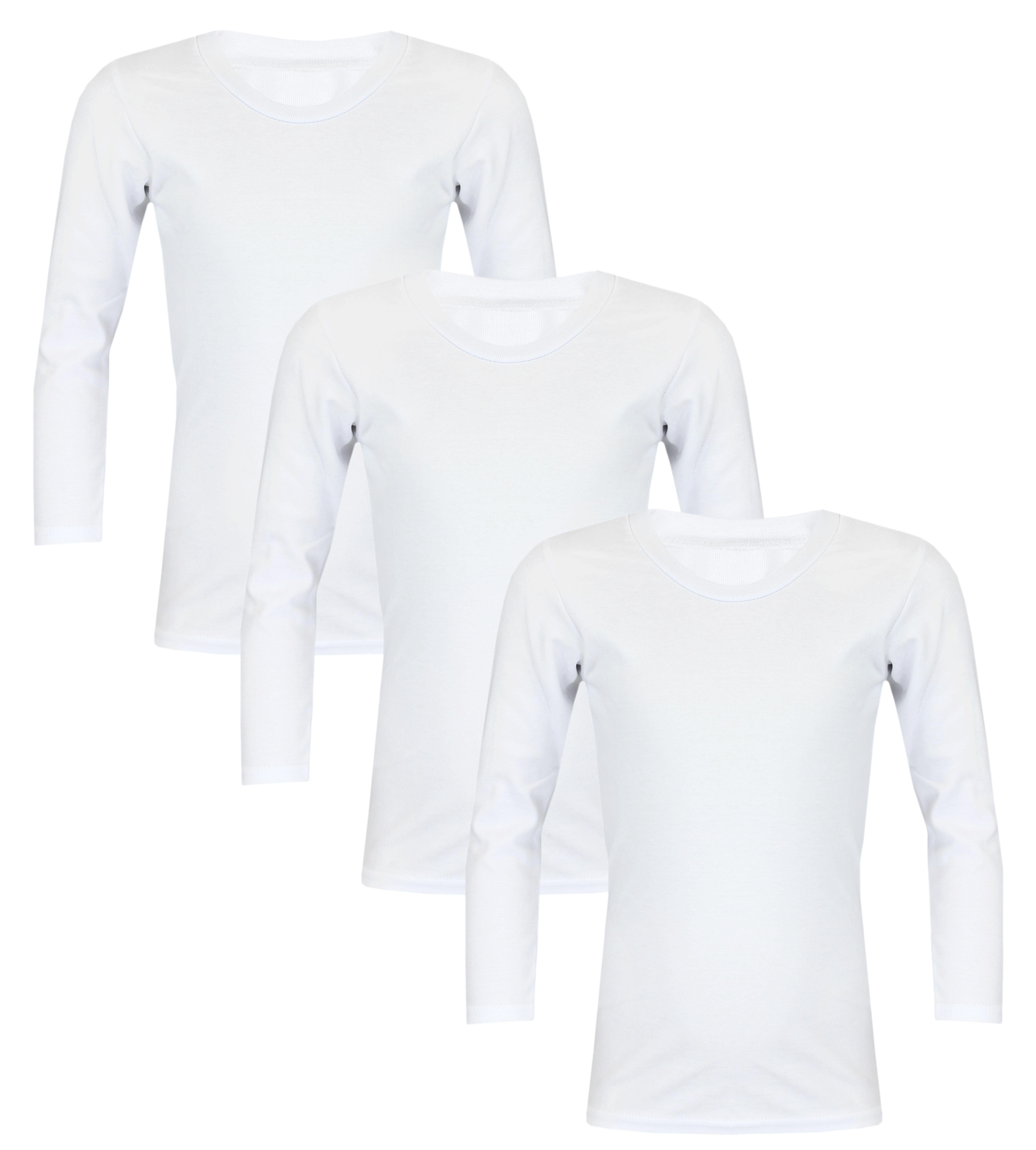 TupTam Unterhemd TupTam Kinder Unisex Unterhemd Langarm 3er Pack Weiß