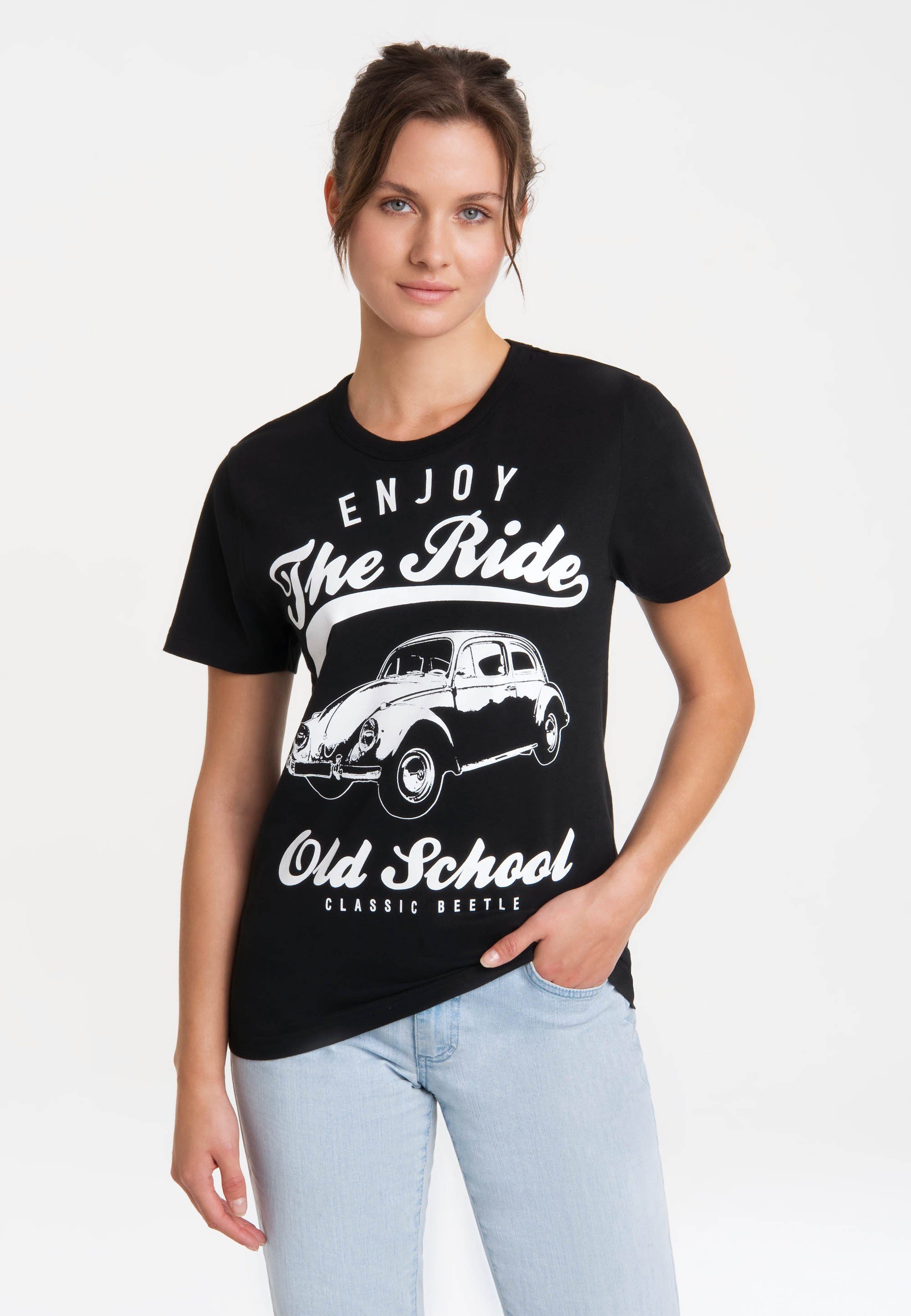 Damen Shirts LOGOSHIRT T-Shirt VW Käfer mit lizenziertem Print
