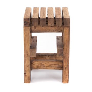 CREEDWOOD Hocker HOLZ HOCKER "TETRIS", Mahagoni Holz, 45 cm, Blumenhocker