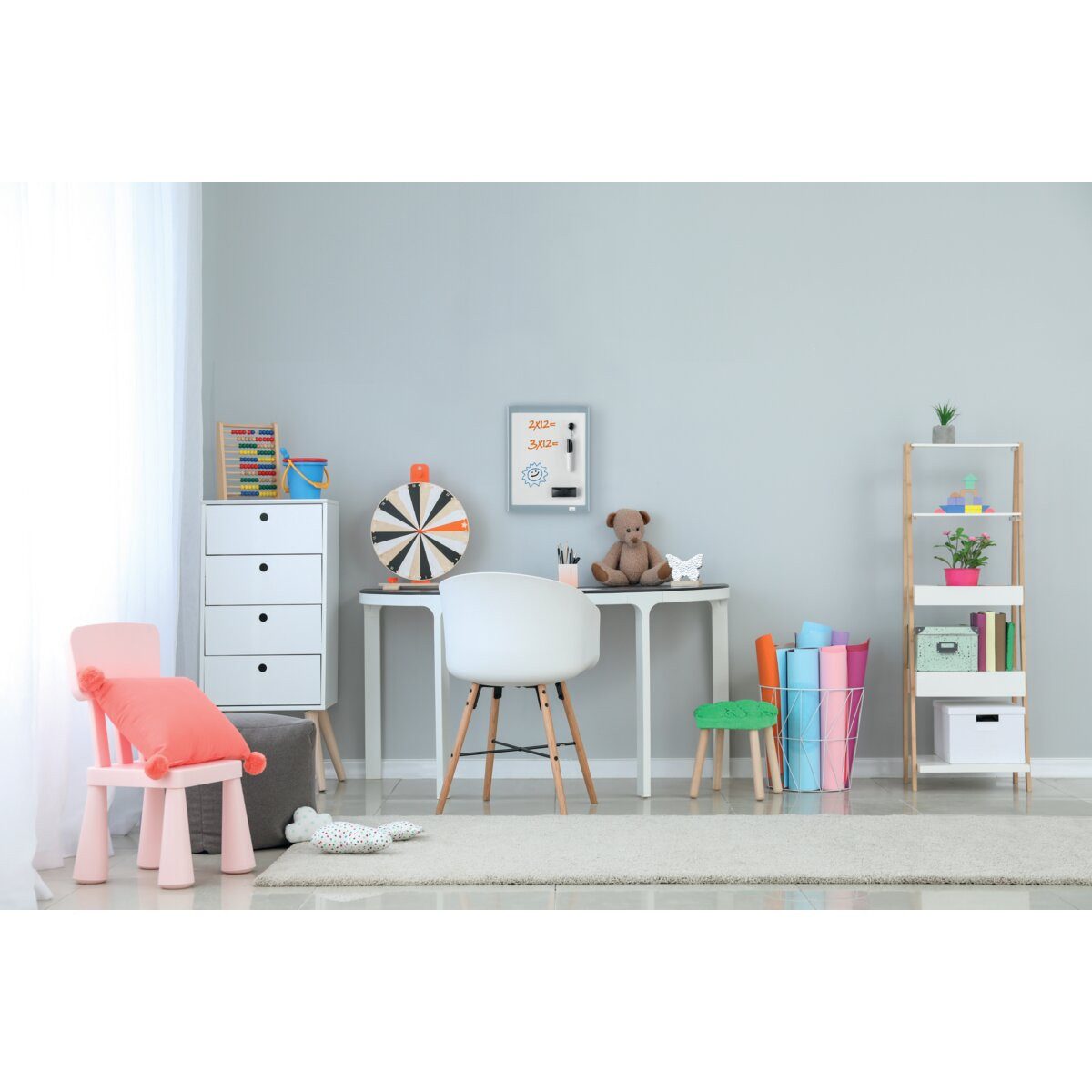 NOBO Magnettafel Whiteboard magnetisch 21,6x8cm sortiert