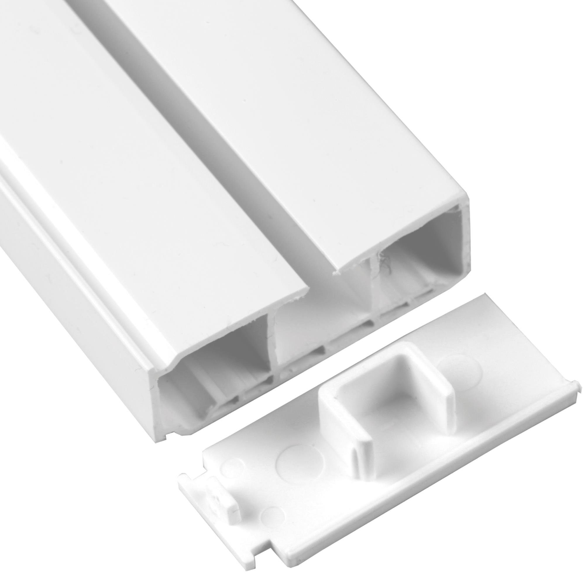 Bestlivings Gardinenstange, 1-läufig, geklemmt, Kunststoff, Seitendeckel (2 günstig online kaufen