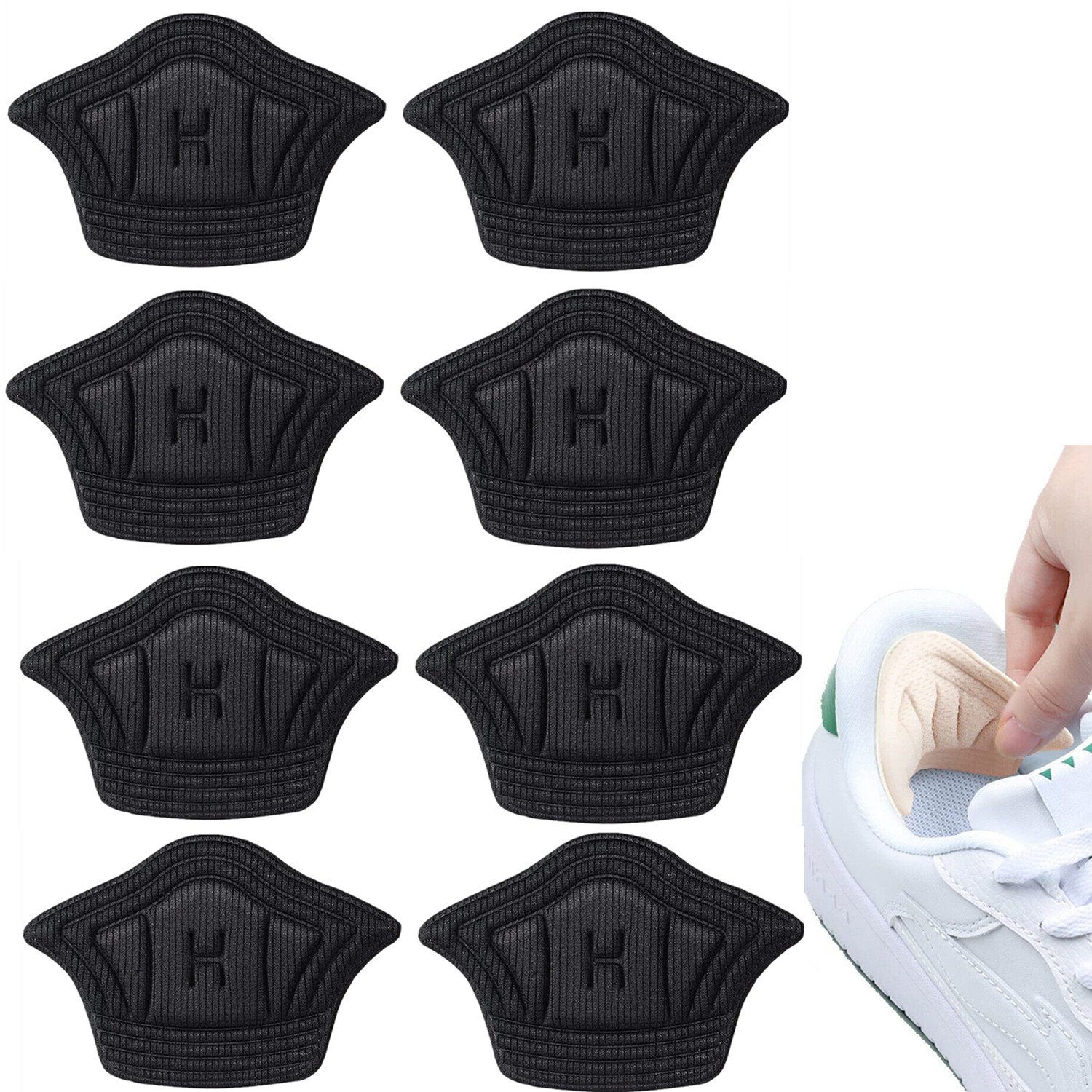 Olotos Fersenpolster Fersenschuhpolster Fersengriff Schuheinlagen Fersenkissen Fersenschutz, Antirutsch für schuhe Selbstklebende Fersenhalter gegen Blasen Reibung