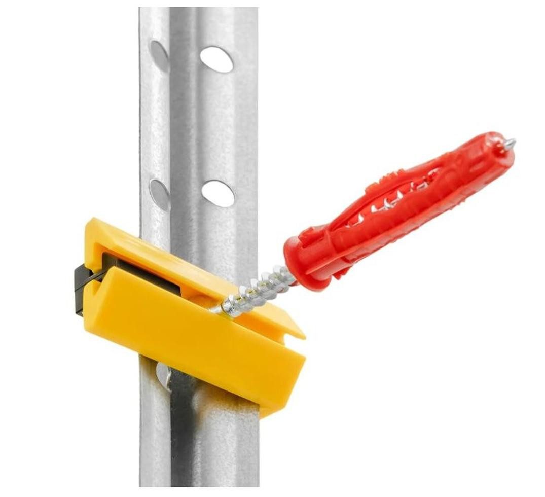 Tevo Tech Leisten-Befestigungsclips Schnellputzprofil Clips System + Dübel, (100-St)