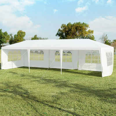 COSTWAY Pavillon »Gartenpavillon Partyzelt«, mit 5 abnehmbaren Seitenwände, UV-Schutz
