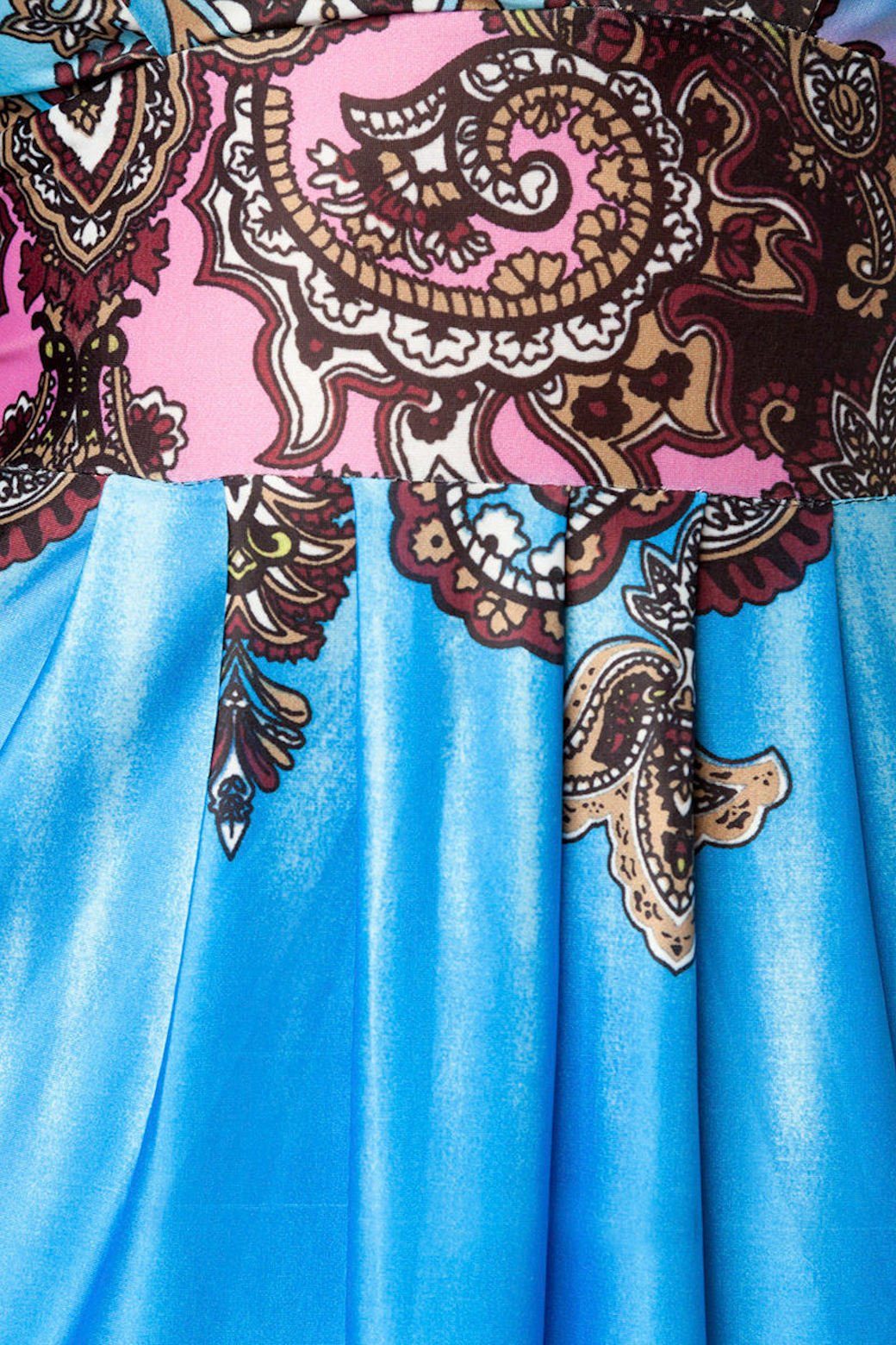 Kleid blau Sommerkleid Sommerkleid Maxikleid Strandkleid geblümt langes in